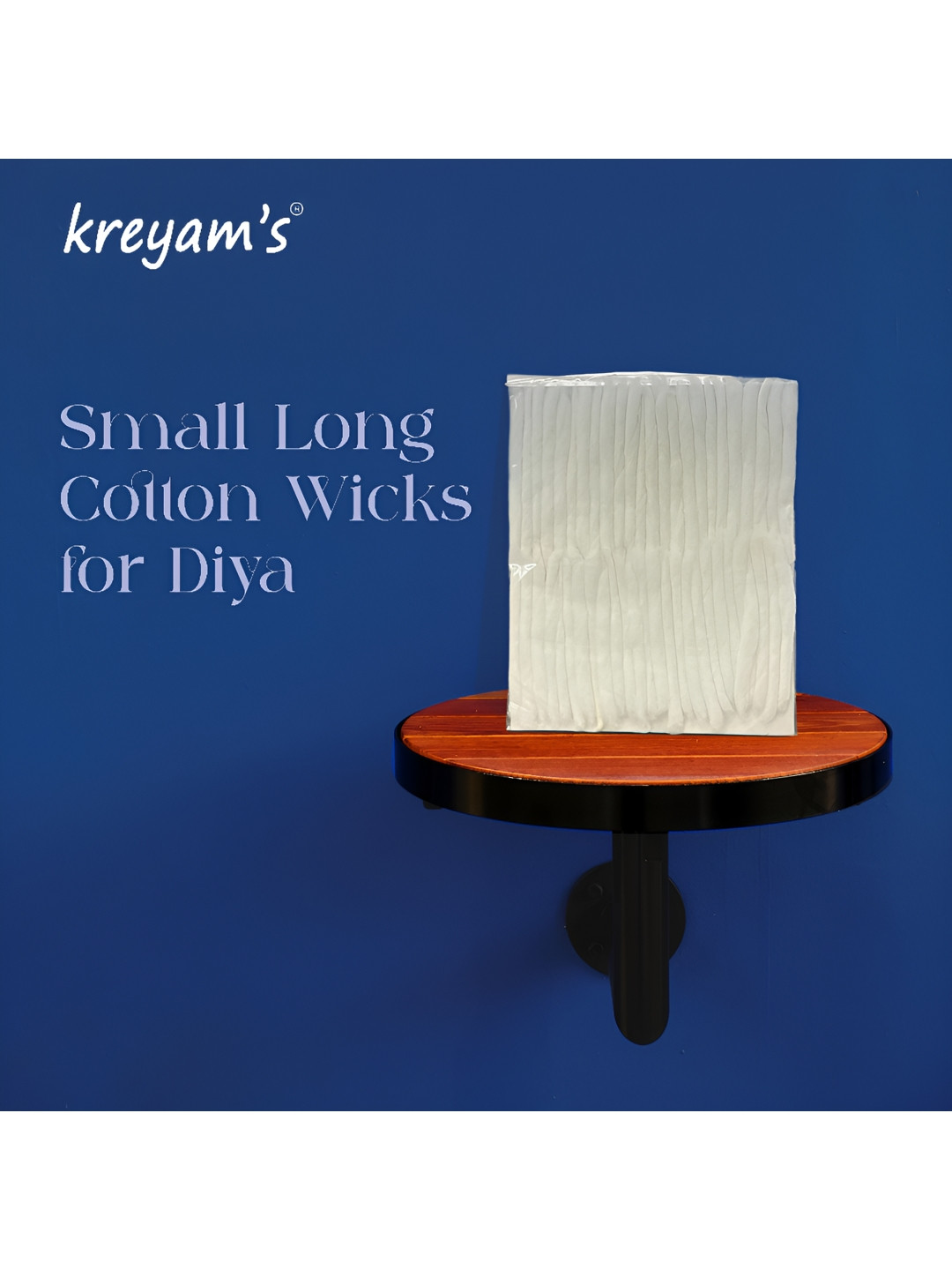 kreyam's 50Pcs White Phool Batti Cotton Wicks