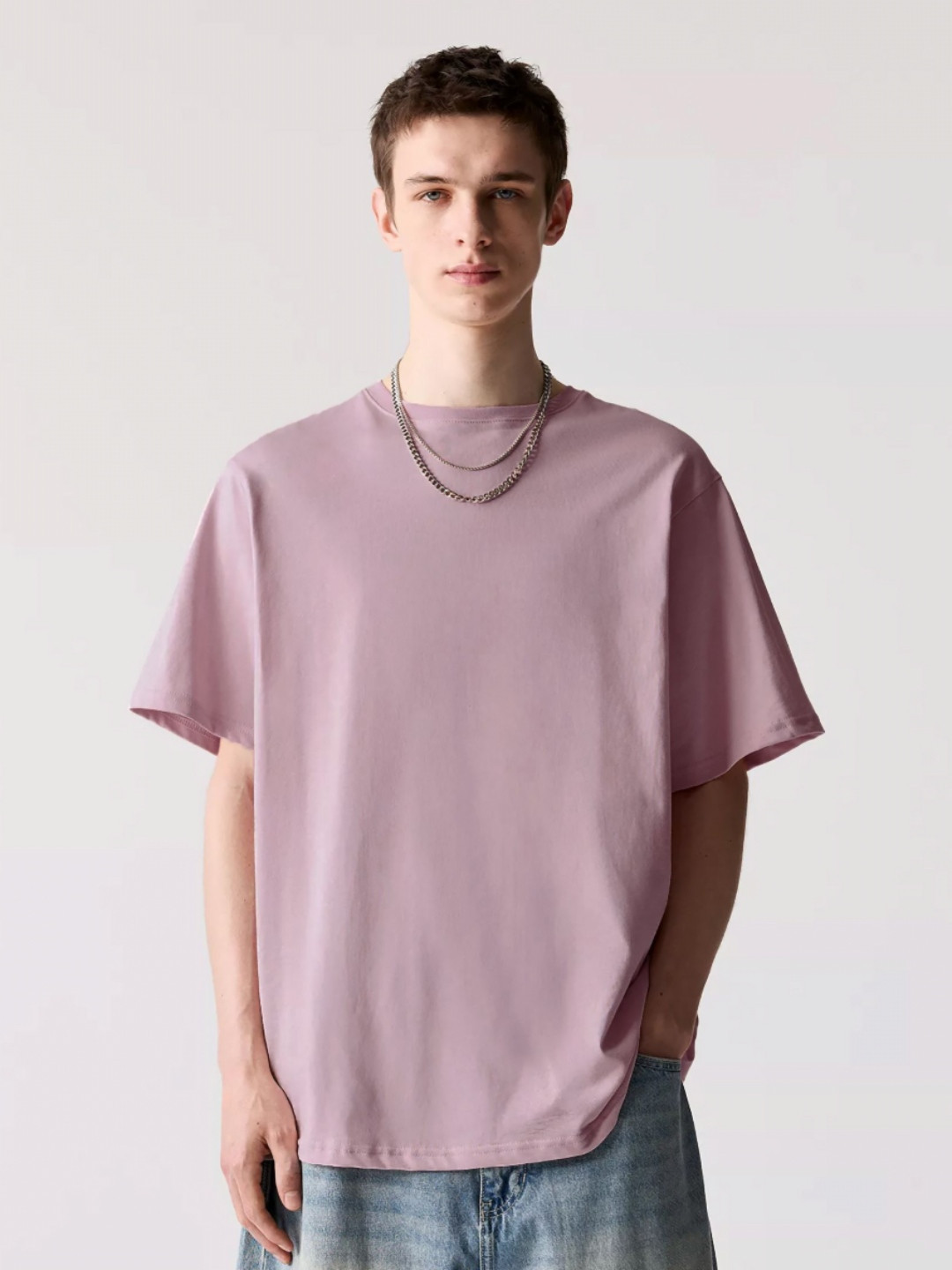 MISCHIEF MONKEY Pure Cotton Drop-Shoulder Sleeves Oversized T-shirt