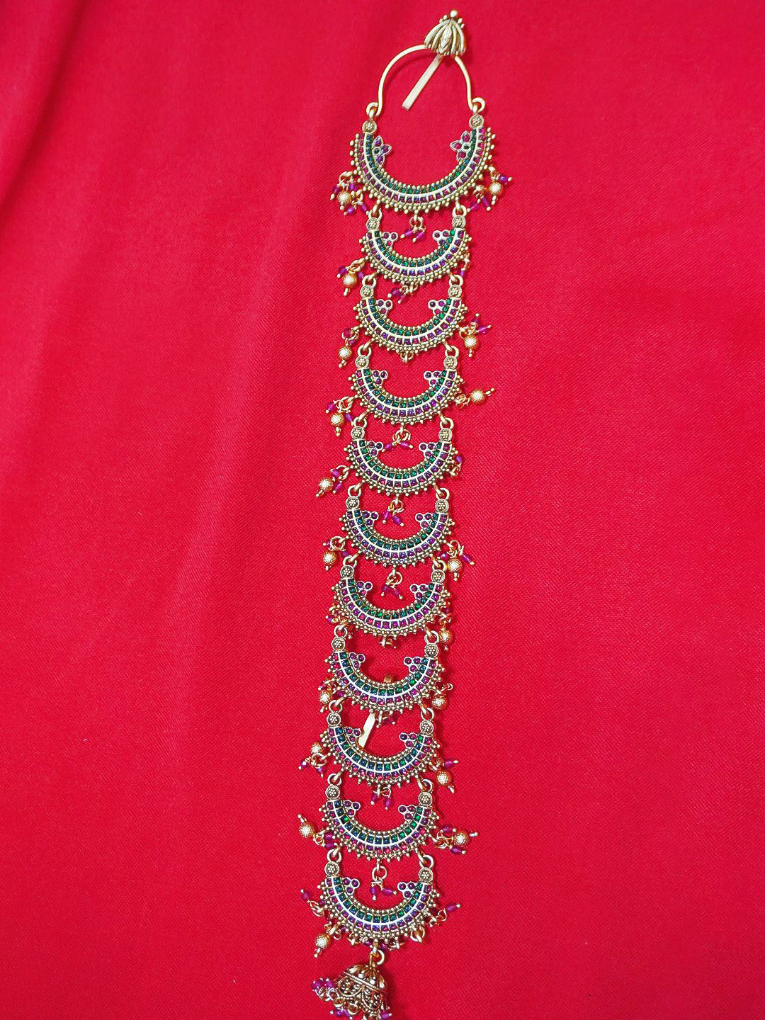 FIMBUL Artificial Beaded Bridal Jada billa Hair Braid Jada Choti Temple Hair Accessory