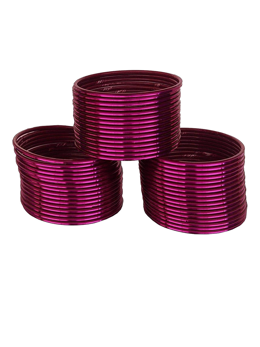 T4 JEWELS Set Of 48 Glossy Finished Metal Bangles