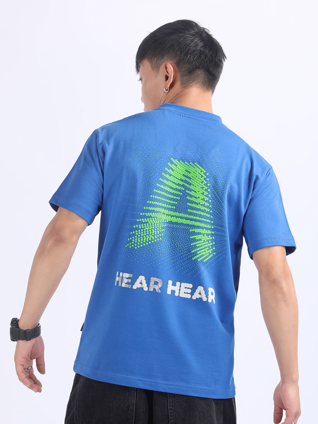 Beyoung Typography 3D Illusion Rubber Printed T-shirt