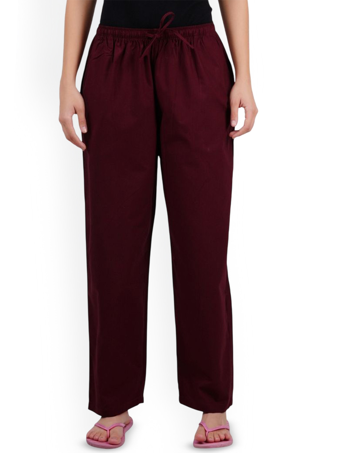 Happy Bunny Women Solid Relaxed Parallel Trousers