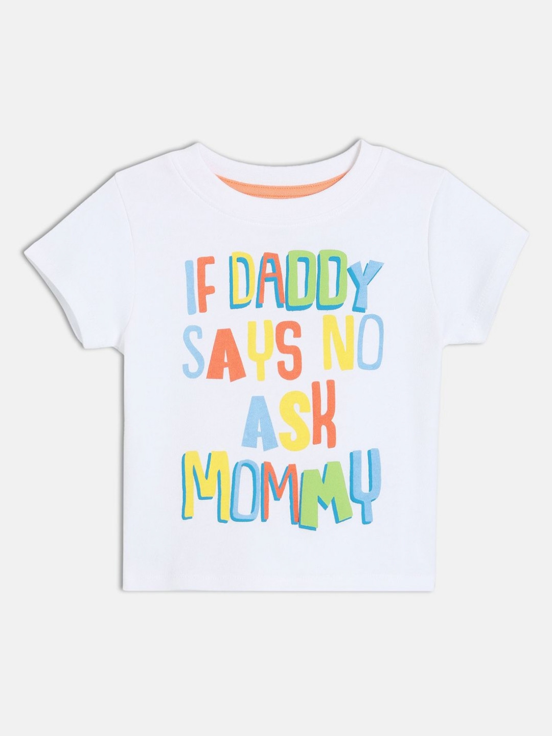 MINI KLUB Boys Typography Printed Round Neck Short Sleeves Pure Cotton T-Shirt
