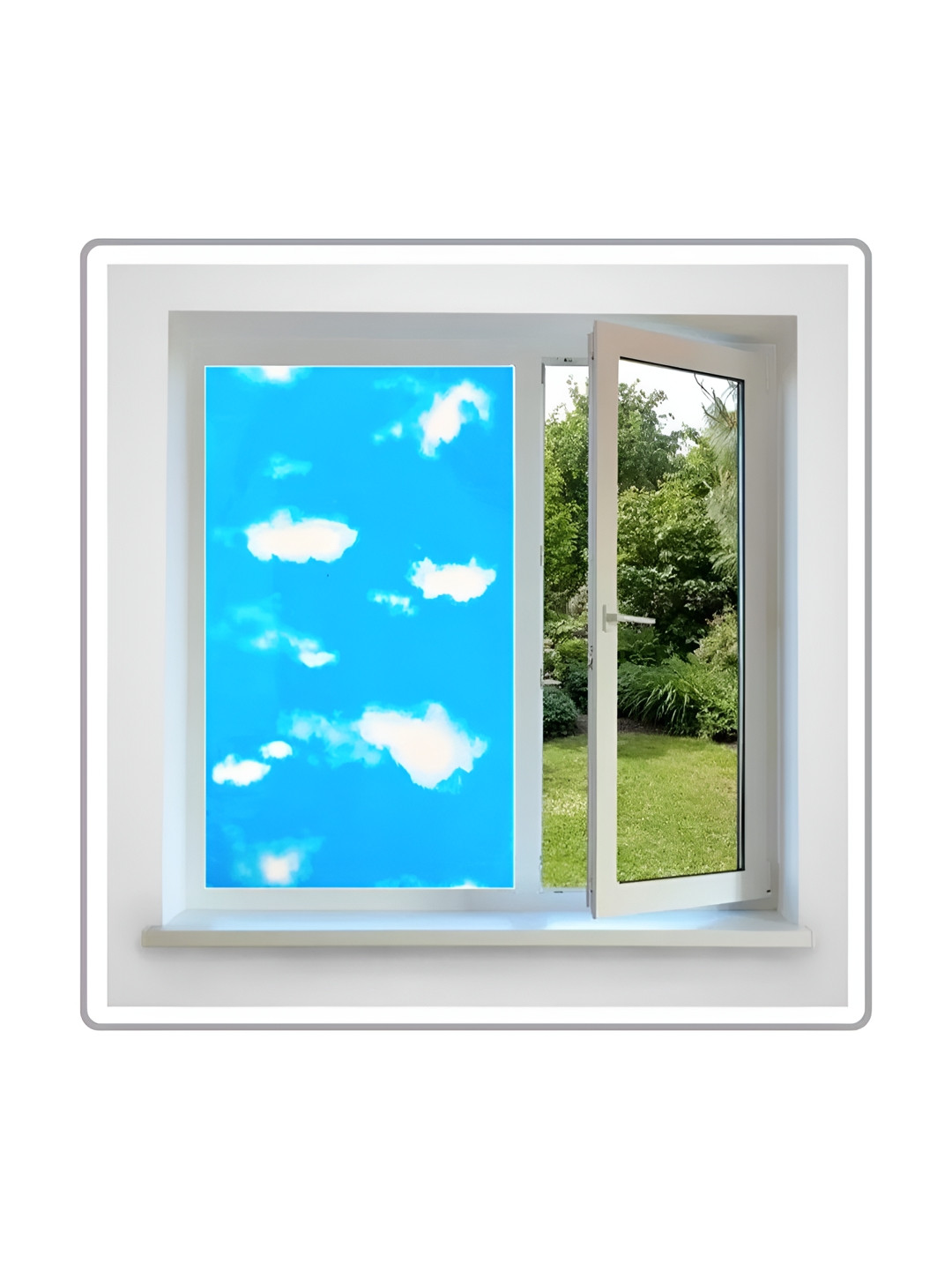 INDIAN ROYALS White & Blue Sky Printed Self-Adhesive & Durable Window Sticker