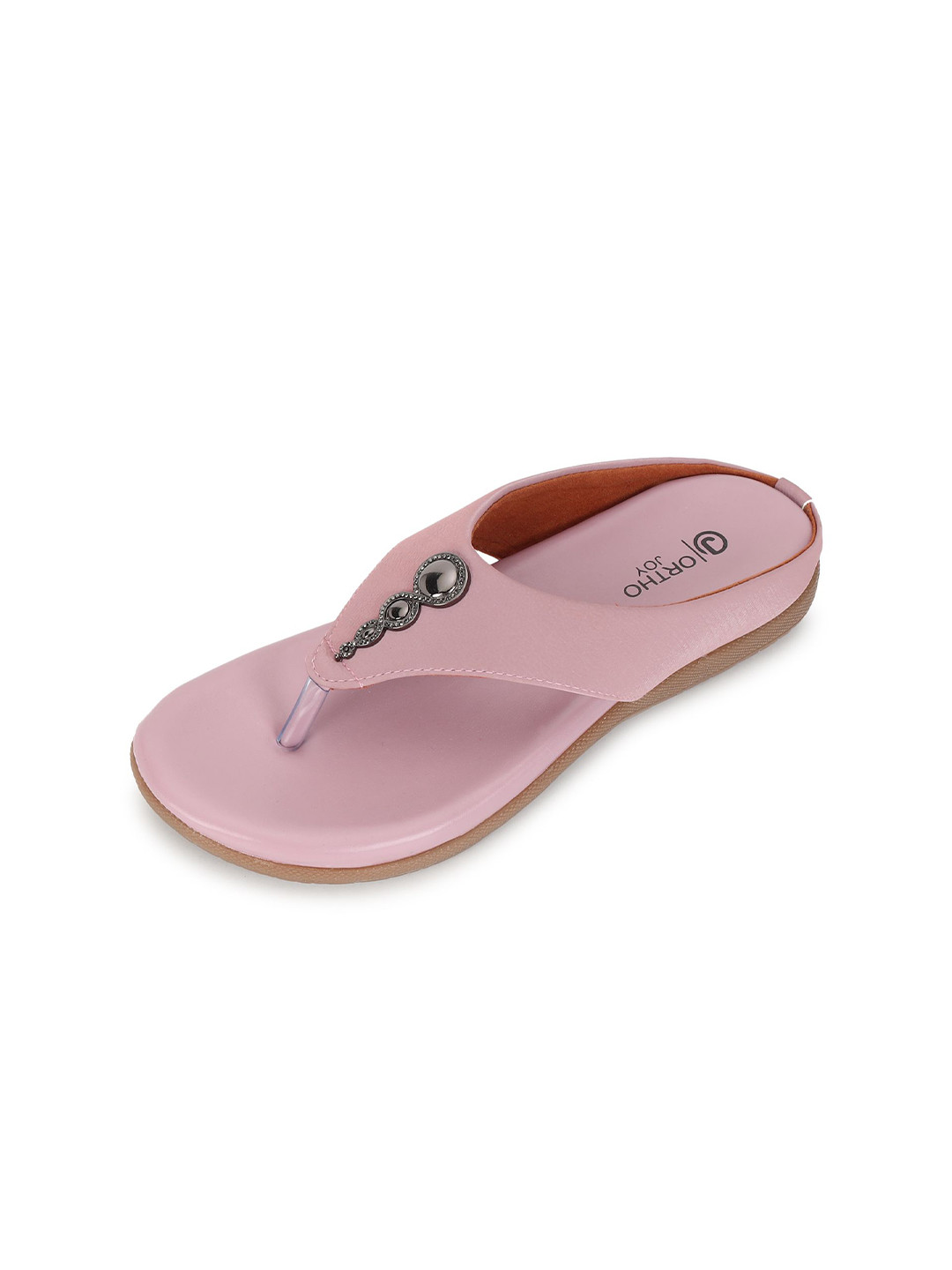 ORTHO JOY Women Casual Slip-On Doctor Footwear T-Strap Flats