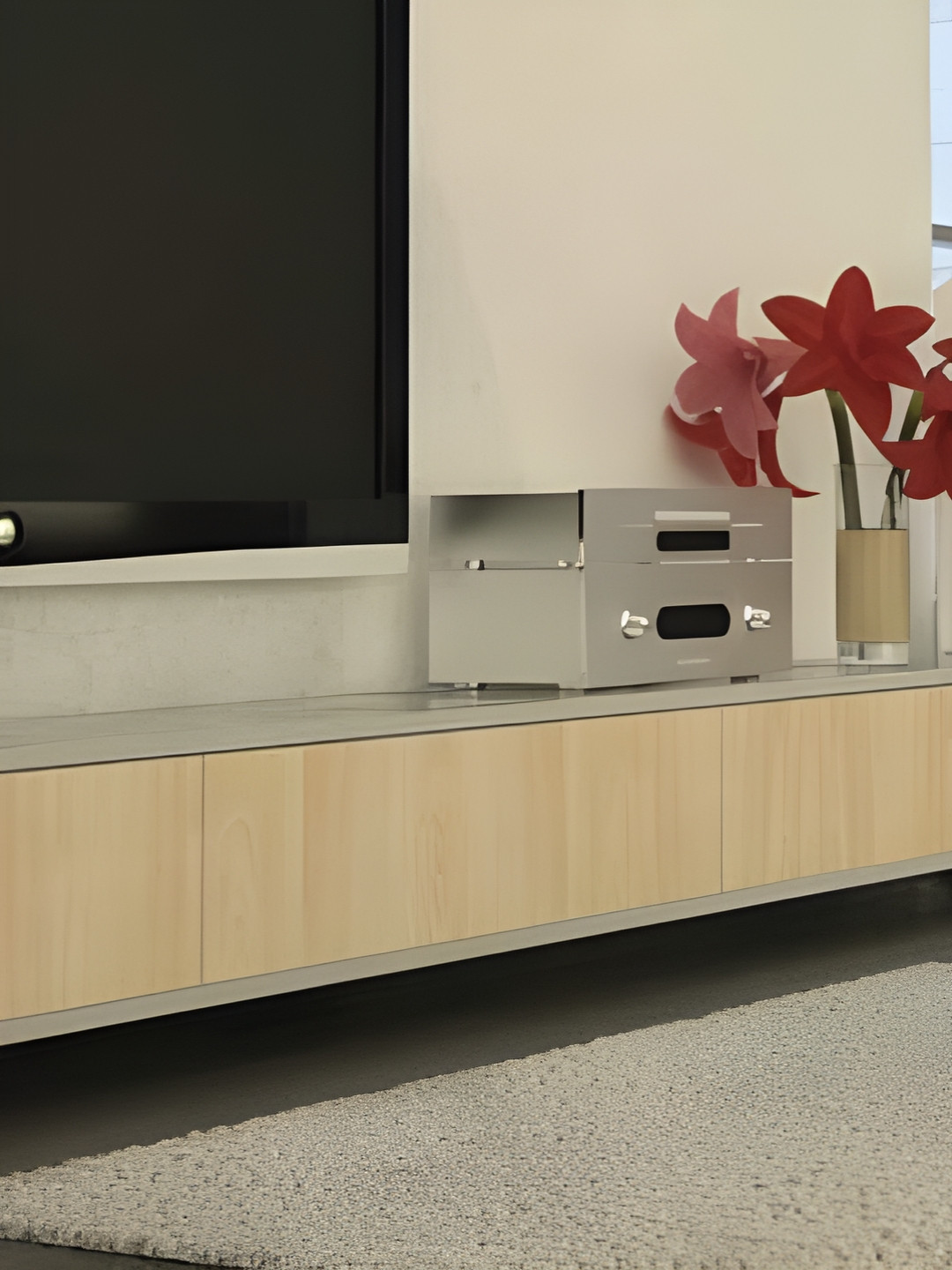 INDIAN ROYALS Cream -Coloured Wood Grain Self-Adhesive Wallpaper