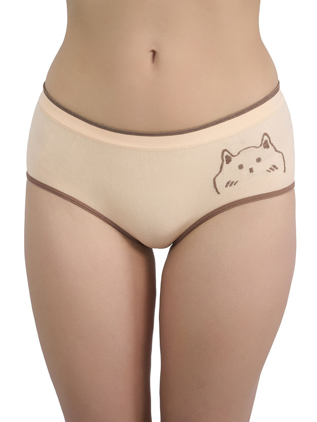 Moda Rapido Printed Seamless Basic Briefs CAT_SKIN_XS