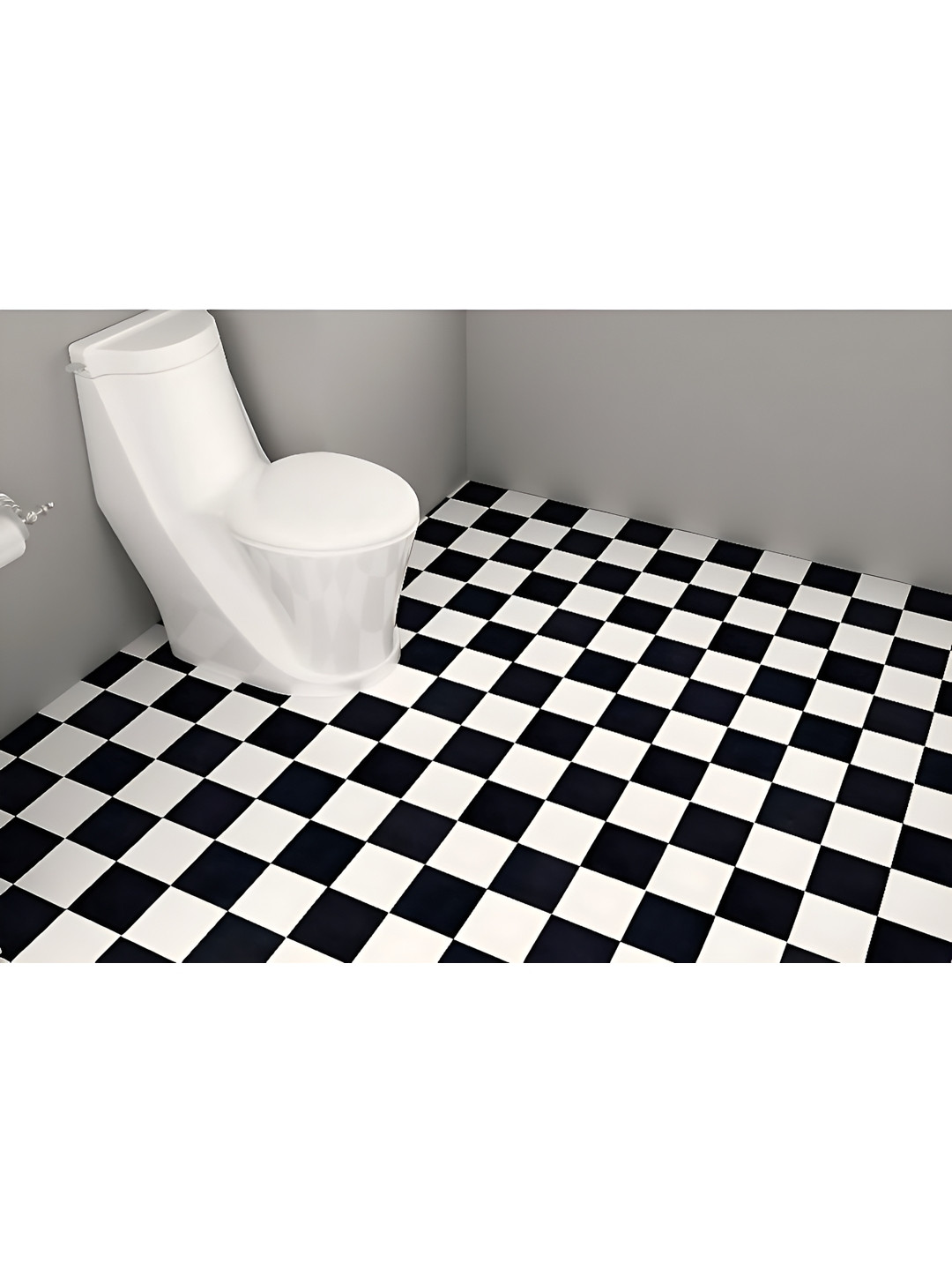 INDIAN ROYALS Black & White Printed Contact Paper for Floor Waterproof Wallpaper