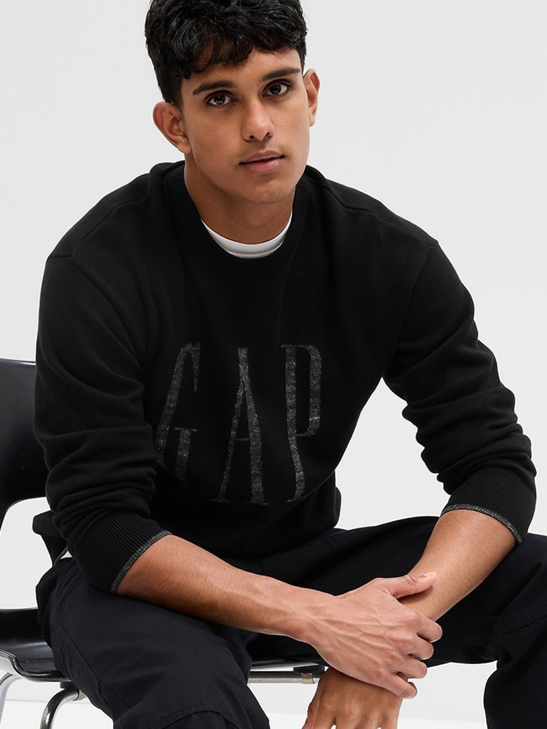GAP Brand Logo Crew Neck Pullover