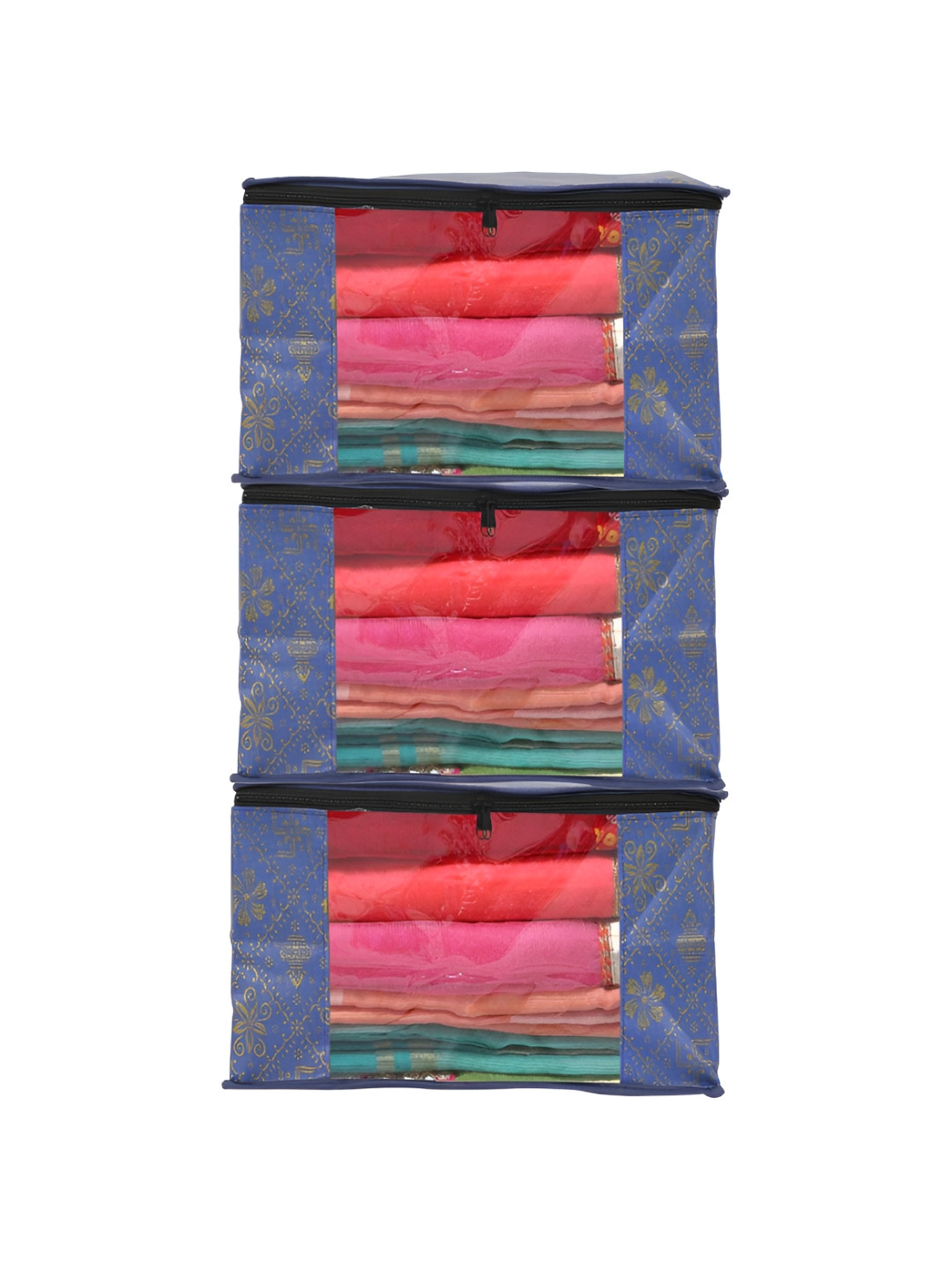 BB BACKBENCHERS Blue Set of 3 Regular Drawer Organiser Organisers