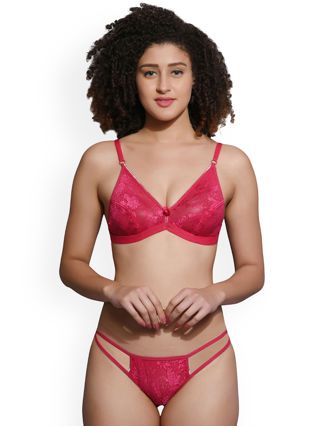 Love Maker Self-Designed Non Padded Lingerie Set LVM-070-PINK-30B