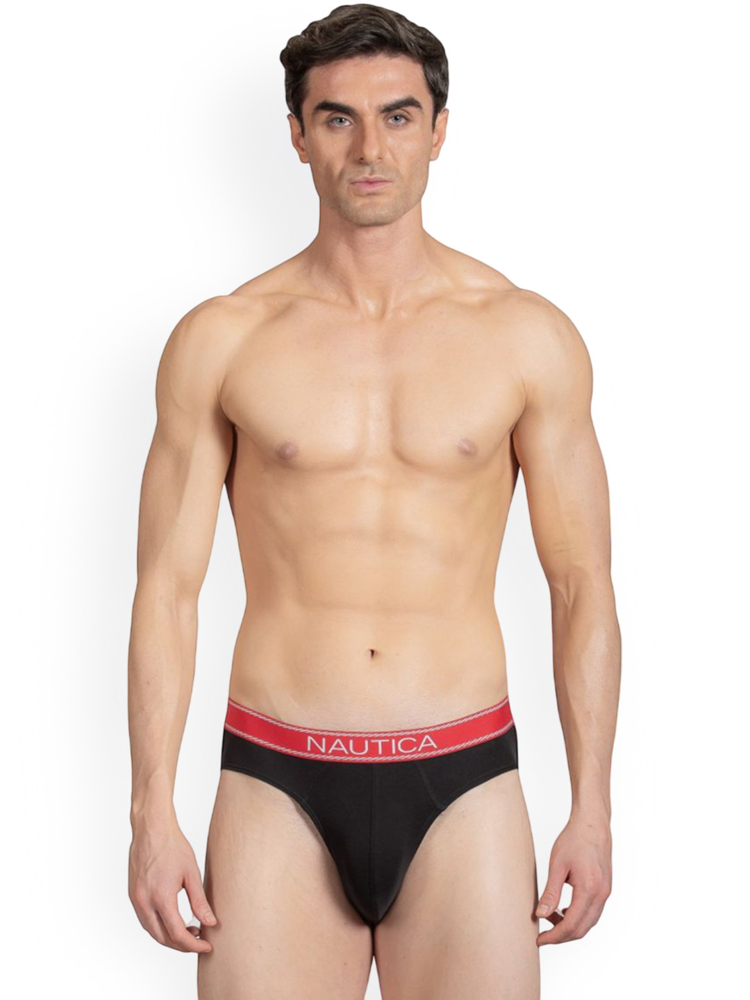 Nautica Pure Cotton Mid-Rise Basic Briefs RBF02-BLK