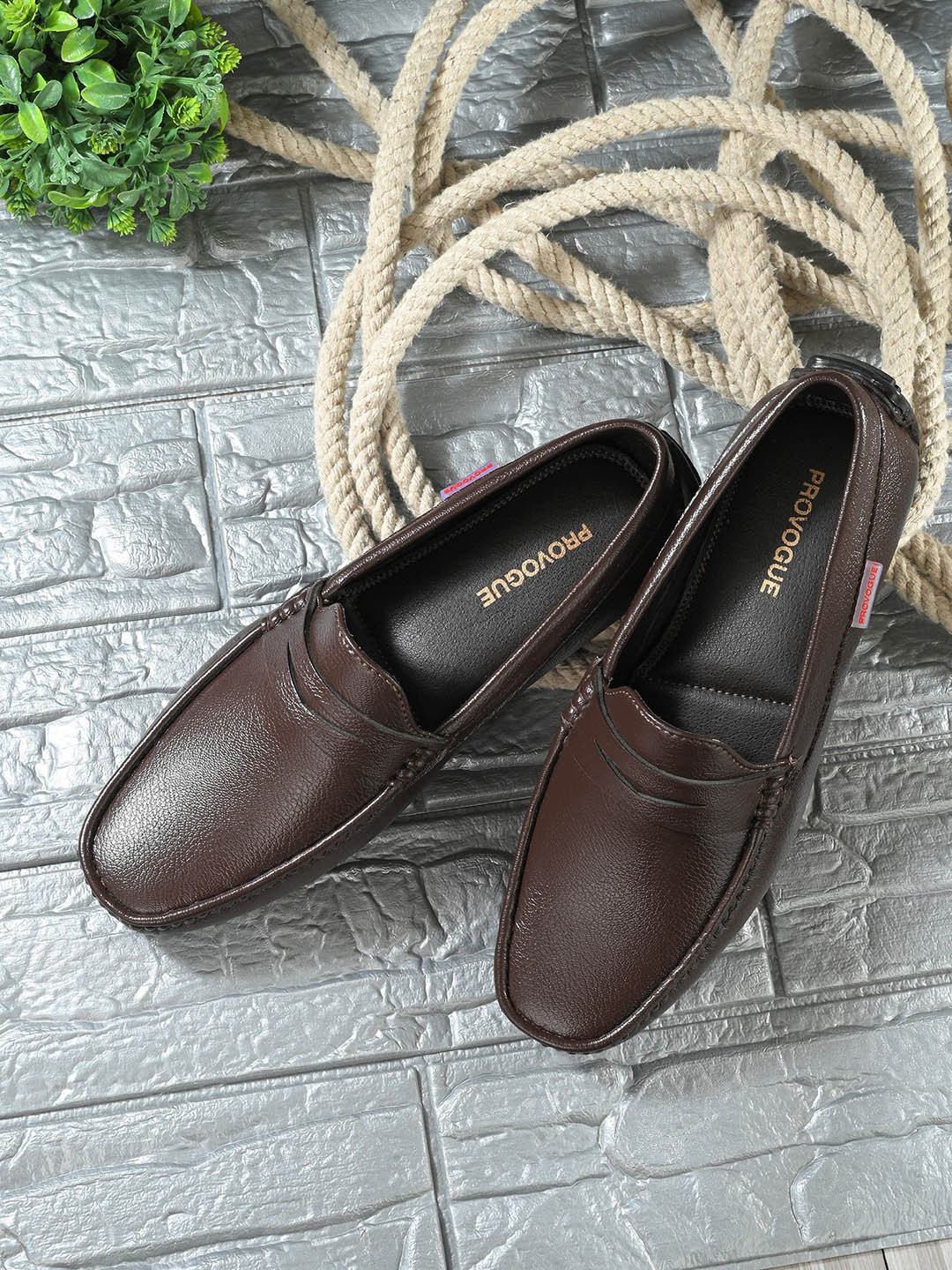 Provogue Men Lightweight Leather Driving Shoes