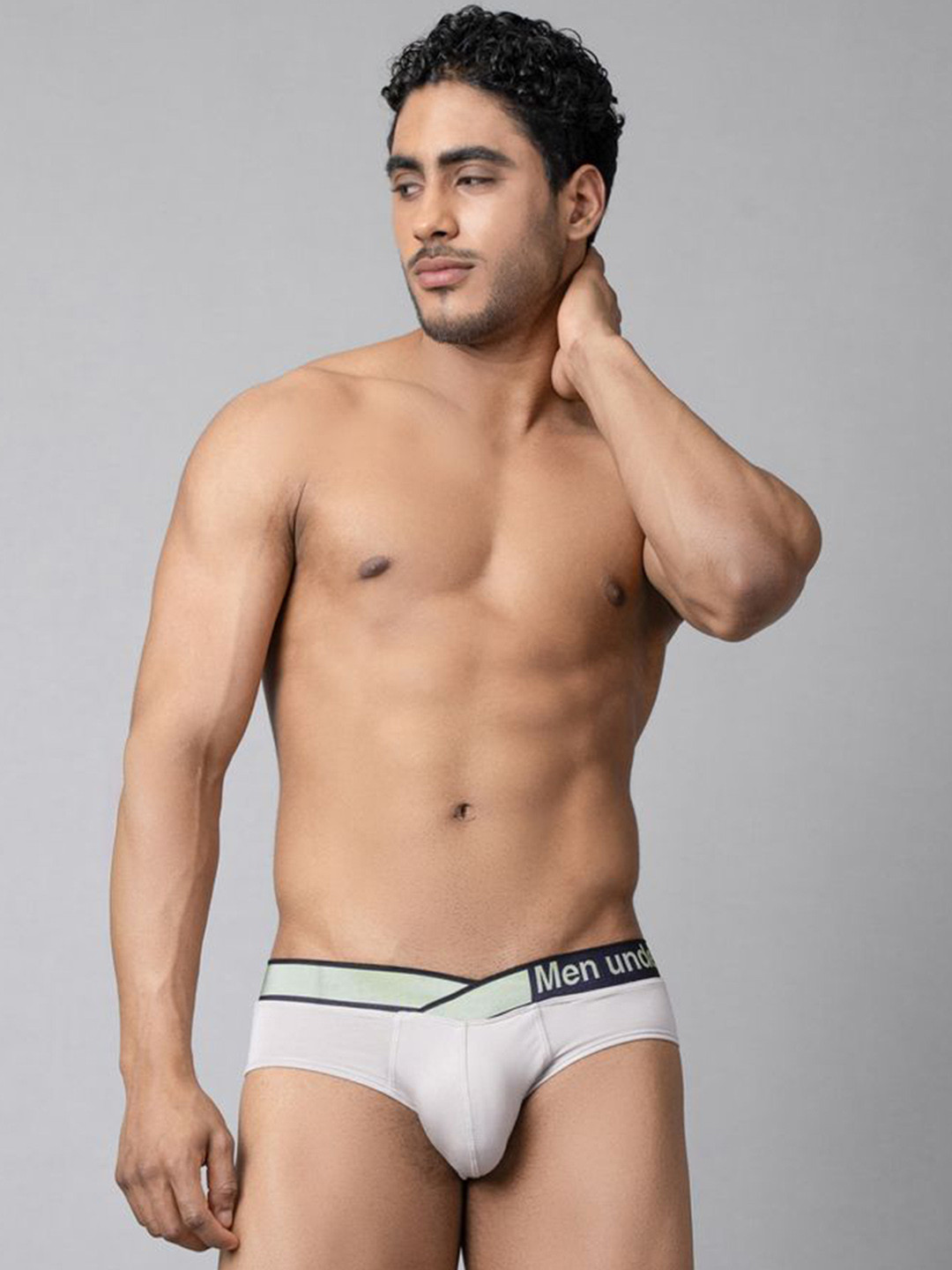 PUMP CLUB Mid-Rise Anti-Bacterial Basic Briefs ART240-Grey-M