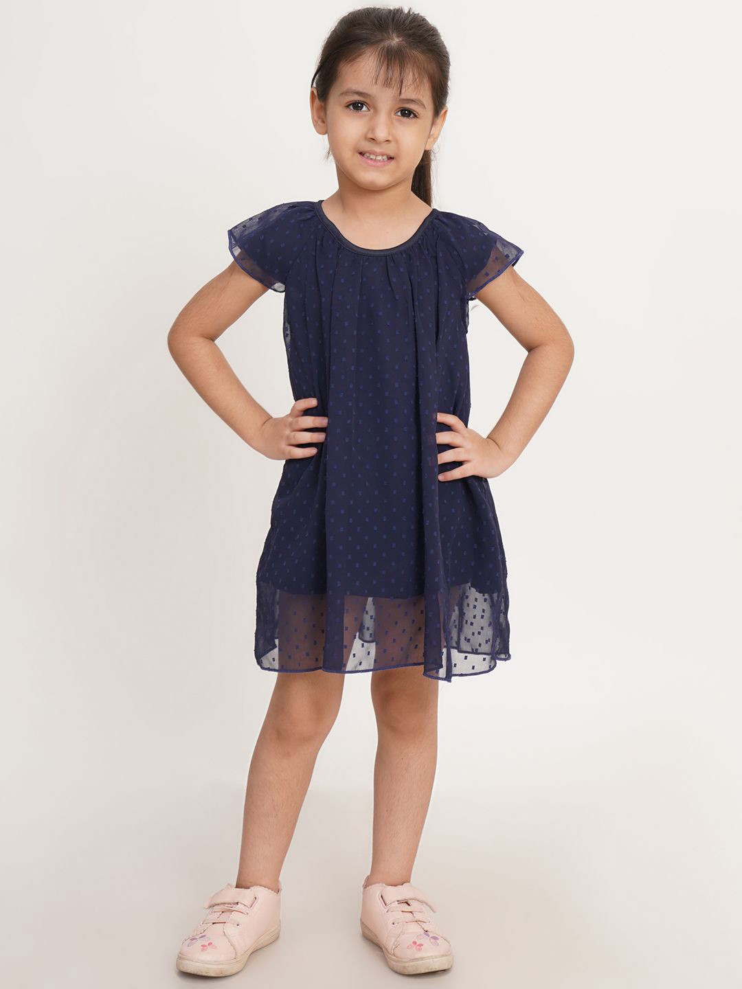 Creative Kids Self Design Print A-Line Dress