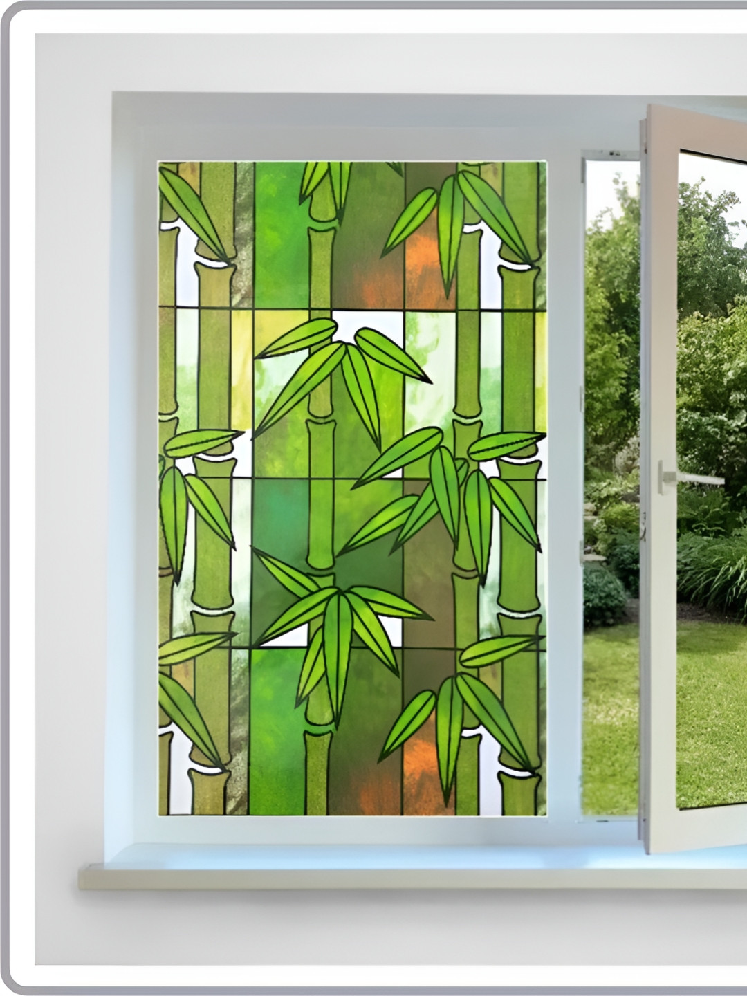 INDIAN ROYALS Green & Grey Window Film Printed Self-Adhesive & Durable Window Sticker