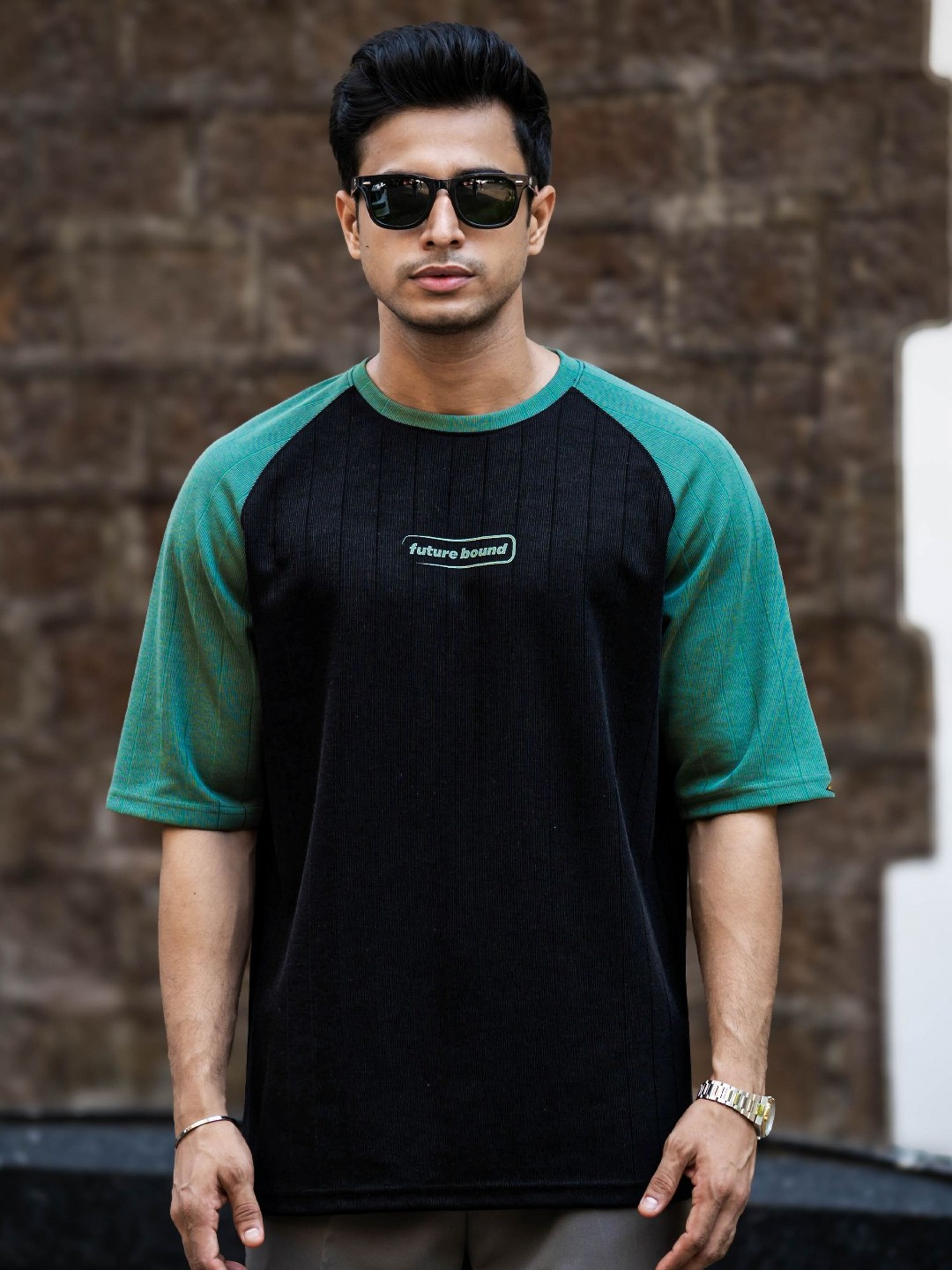 Maniac Colourblocked Raglan Half Sleeve T-shirt