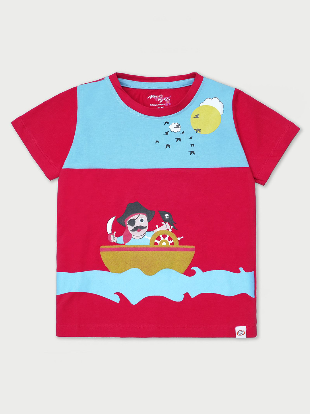 Nino Togs Boys People And Places Printed Round Neck Short Sleeves T-shirt