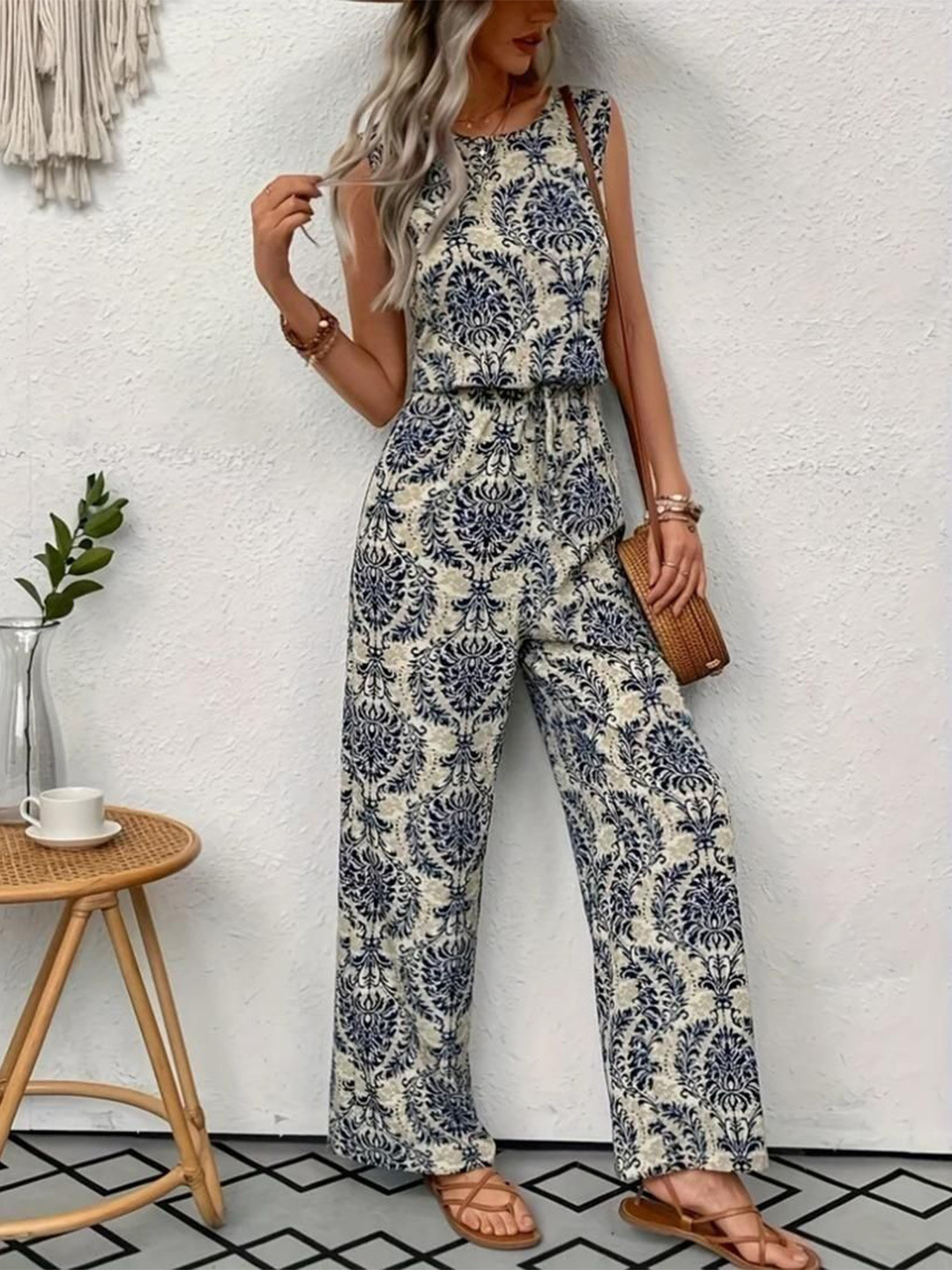 Miss Mosa By Akanksha  Multi Loret Summer Printed Jumpsuit
