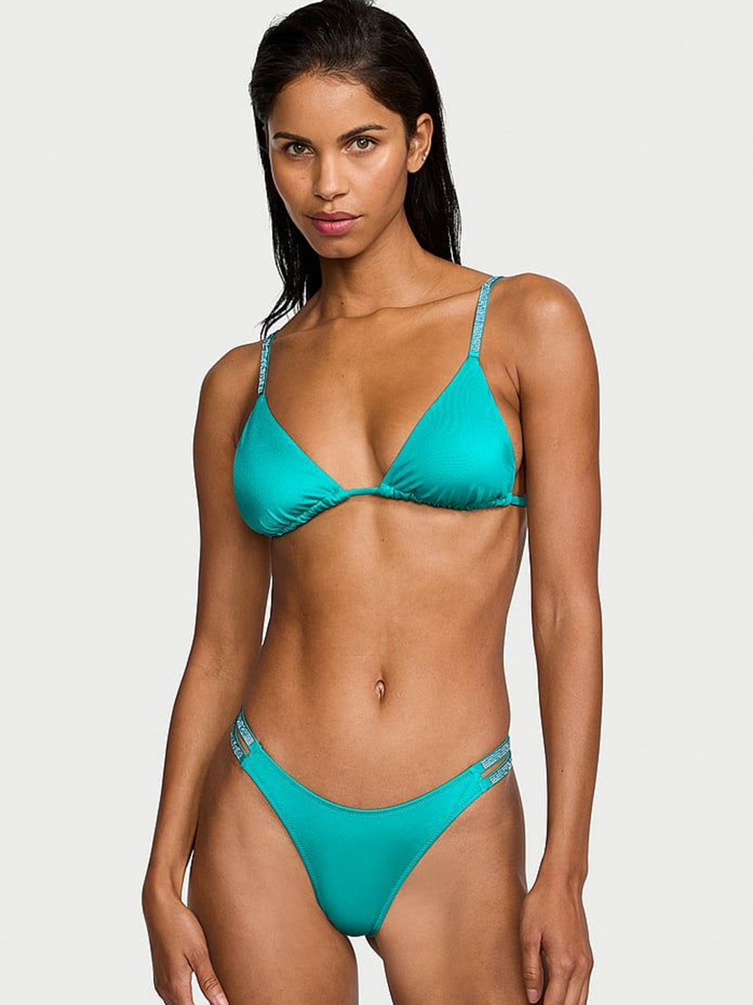 Victoria's Secret Women Swim Double Shine Strap Swim Briefs