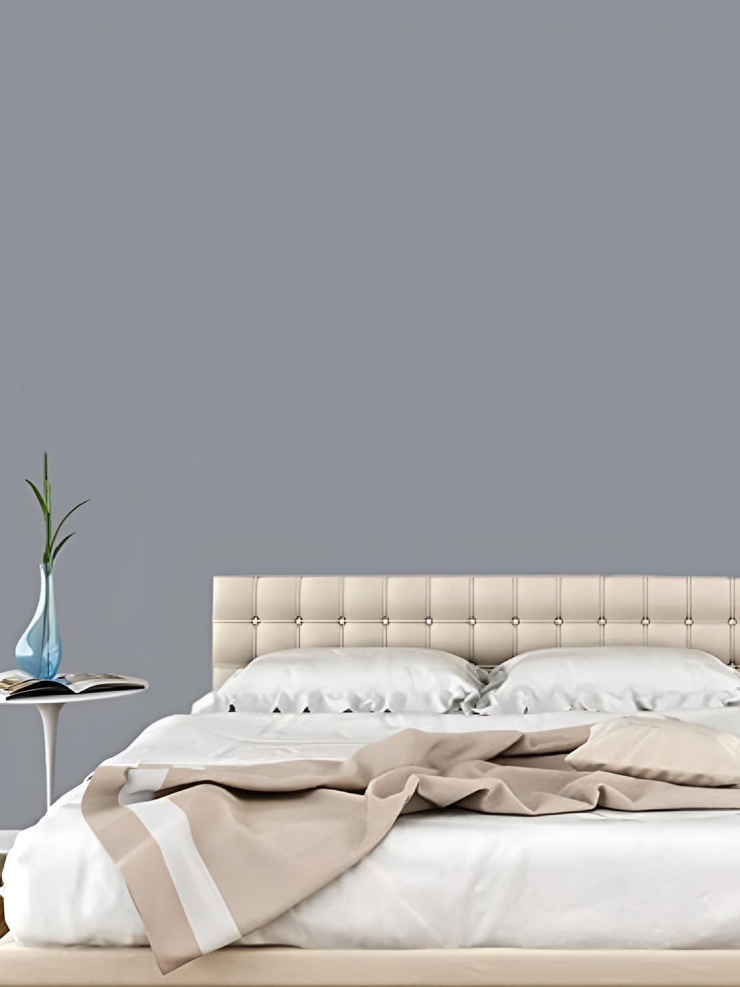 INDIAN ROYALS Grey Plain Waterproof Wall Sticker