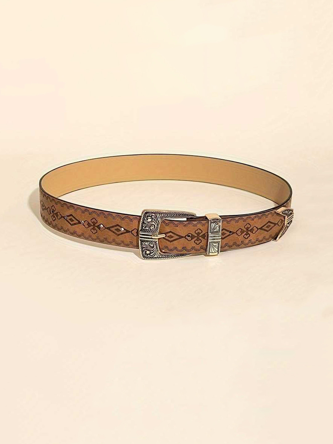 Bling Queen Women Textured Leather Belt