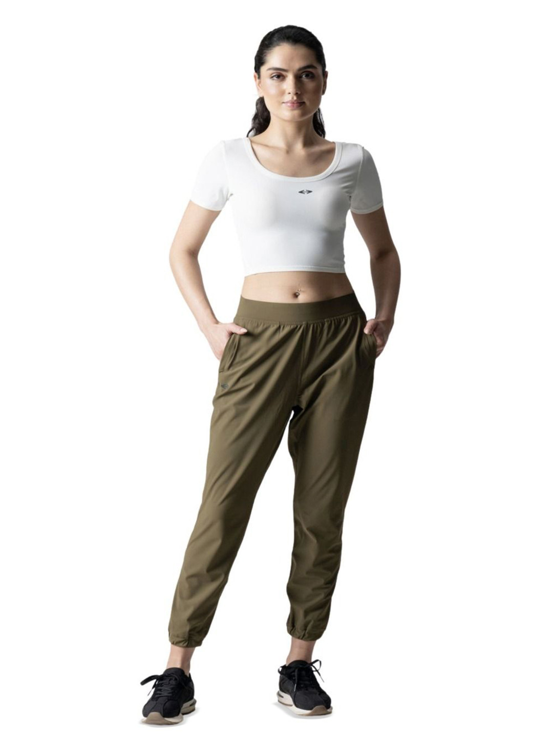 STRCH Women Round Neck BoatFlex Crop Top