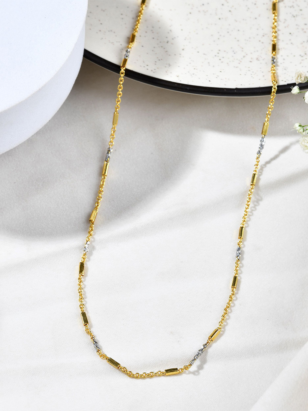 DIVASTRI Gold-Plated Textured Chain