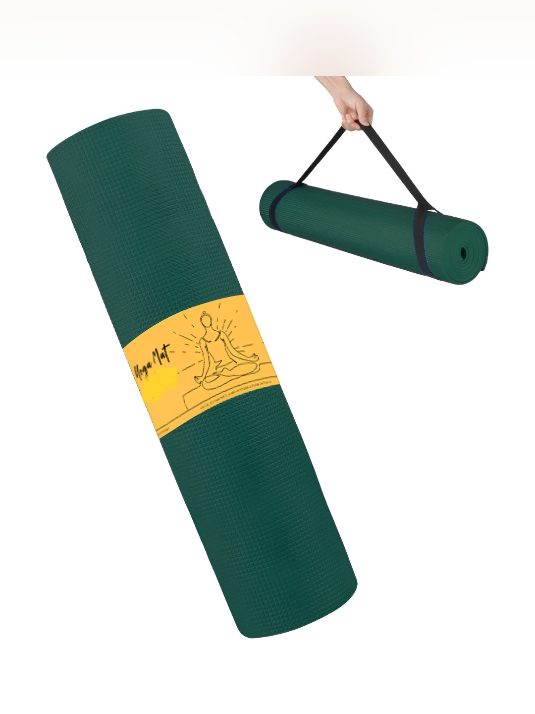 ADRENEX Ultra Luxurious Anti Skid Sweat Absorbent Reversible Yoga Mat With Carry Strap