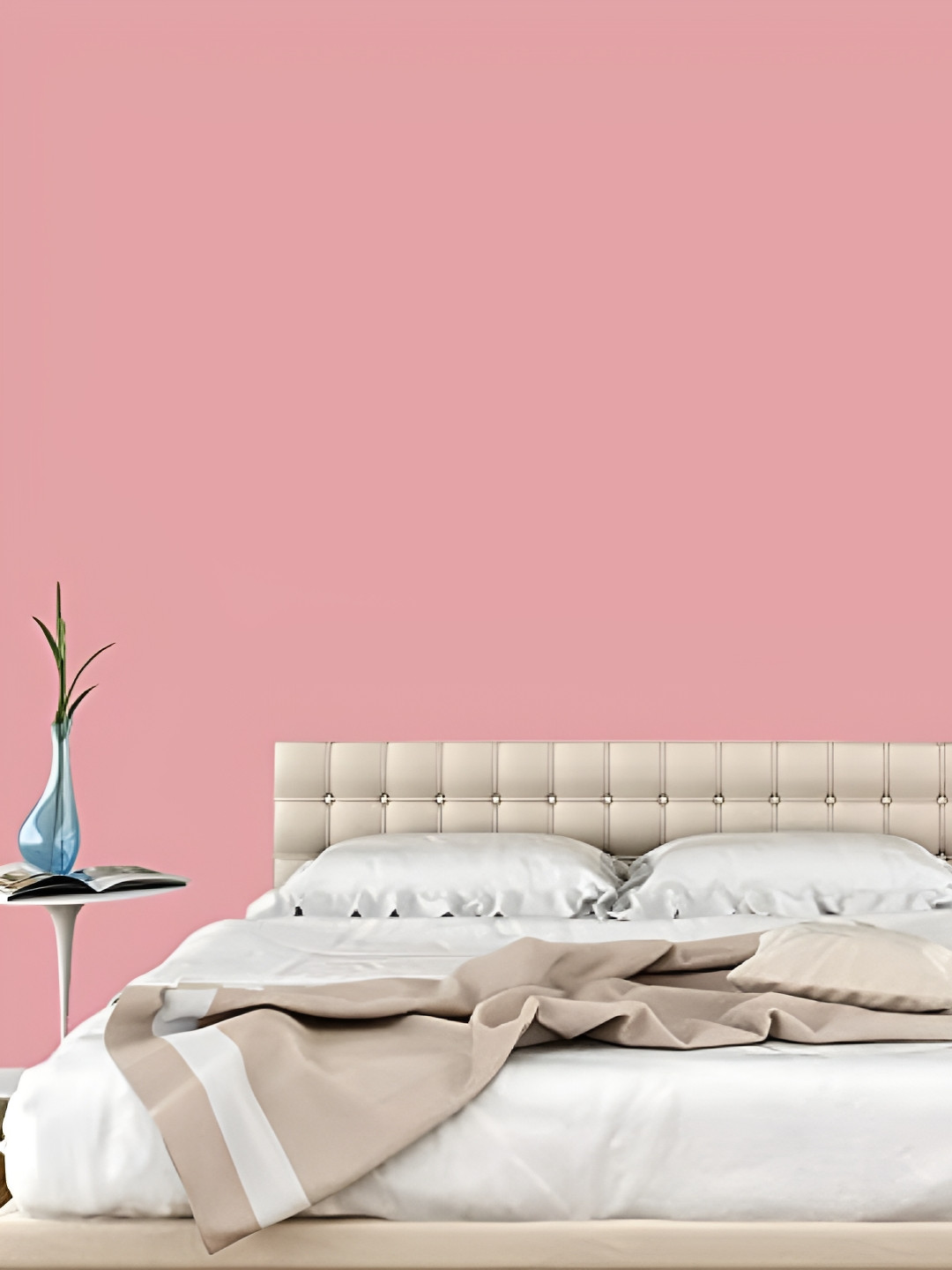 INDIAN ROYALS Pink Plain Peel and Stick  Printed Self-Adhesive & Durable Wall Sticker