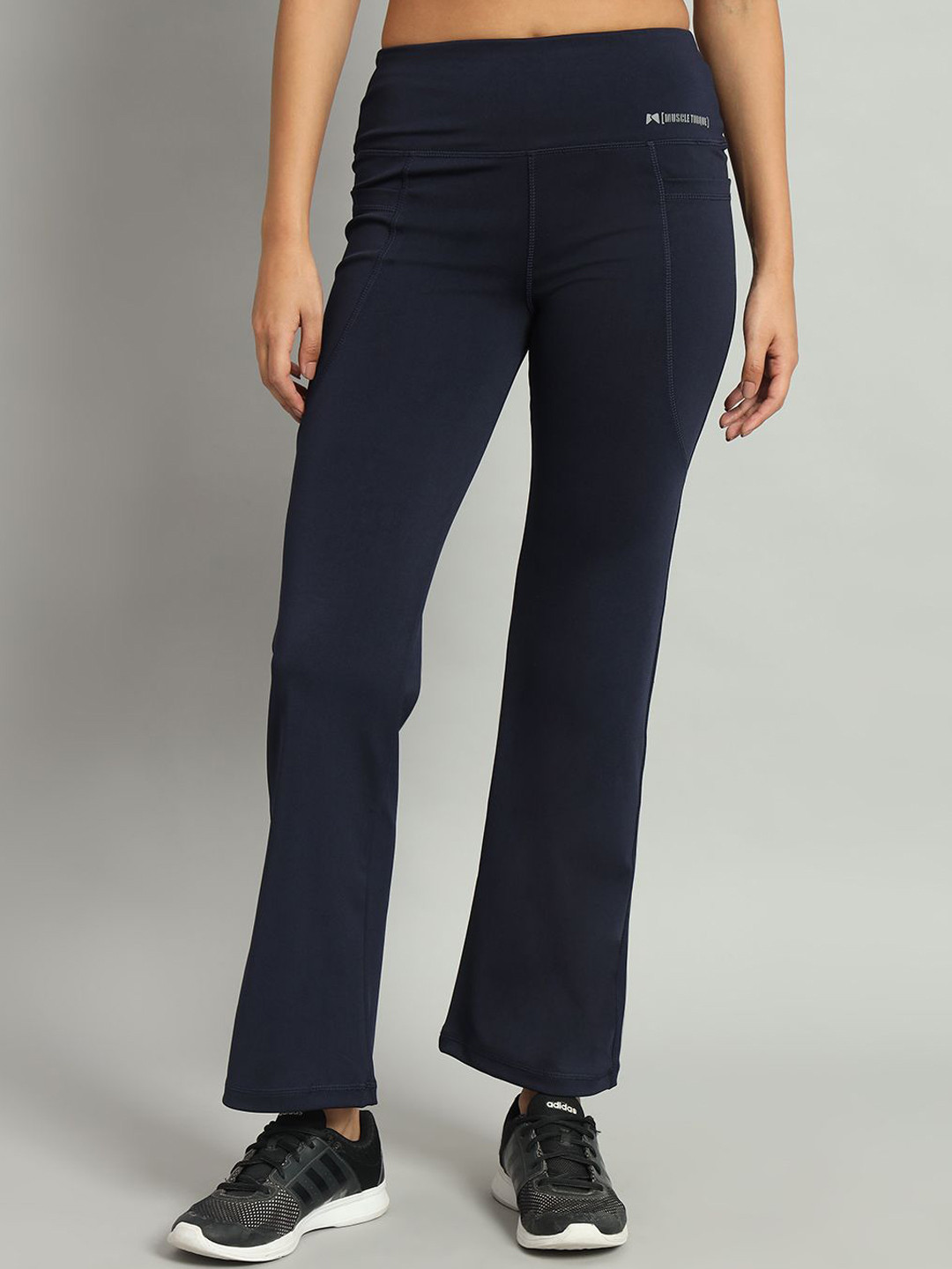 MUSCLE TORQUE Bone-Dry High Rise Ankle Length Flared Tights