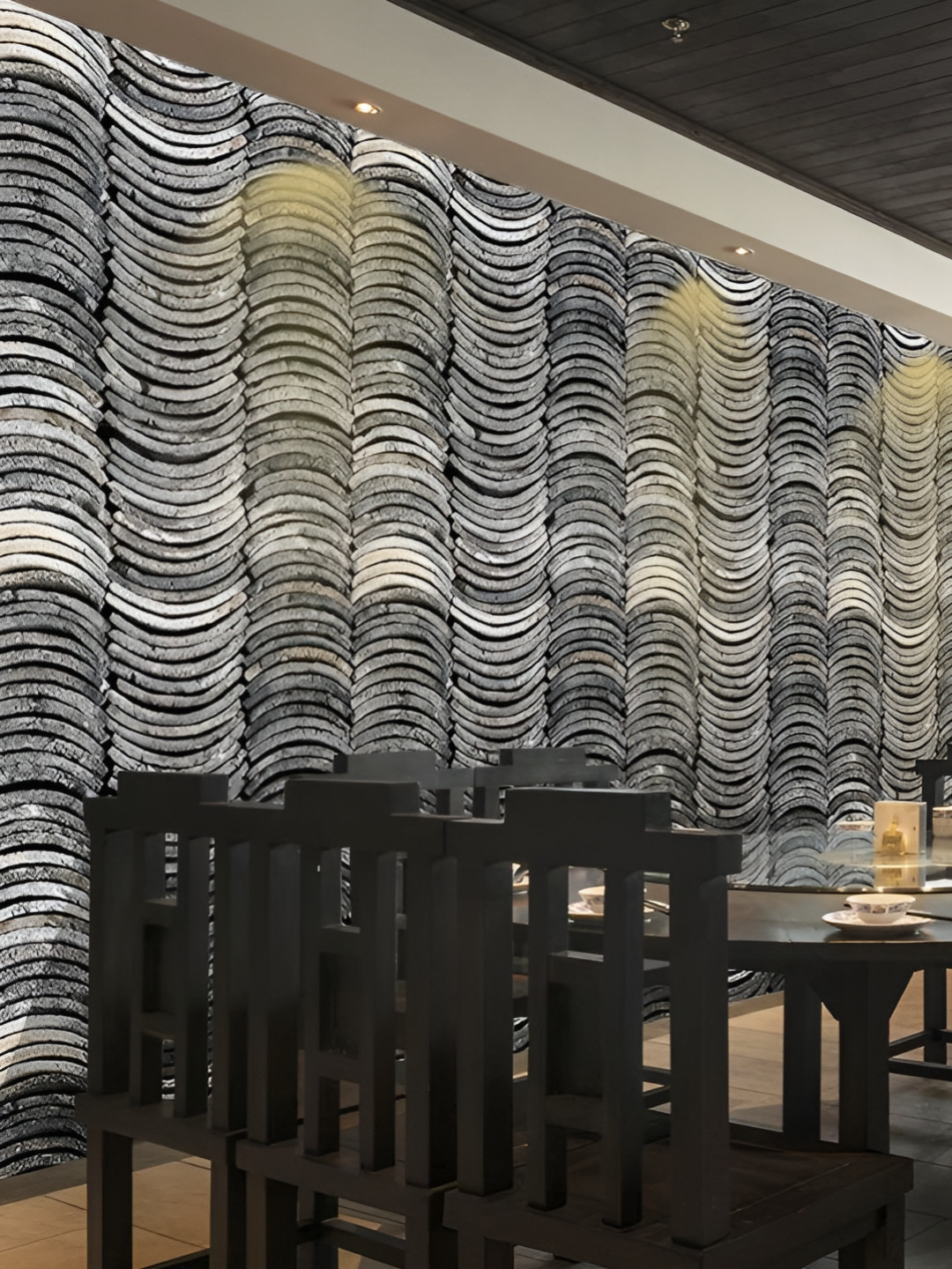 INDIAN ROYALS Grey & Black Printed Self-Adhesive & Durable Wall Sticker