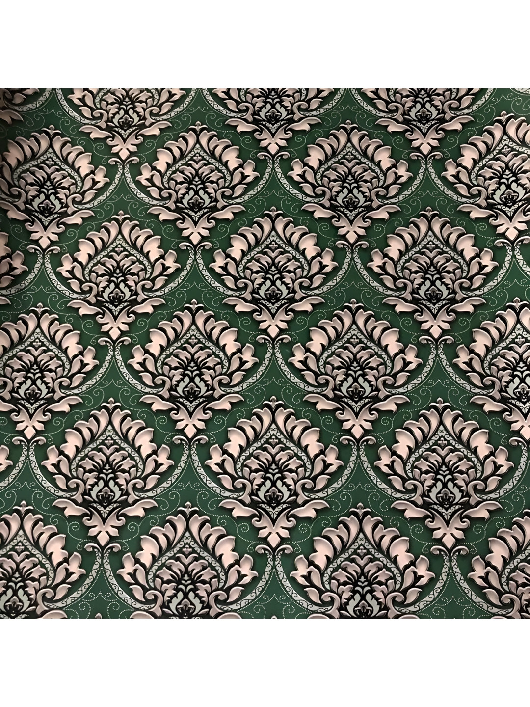 INDIAN ROYALS Green & Cream Floral Printed Self-Adhesive & Durable Wall Sticker