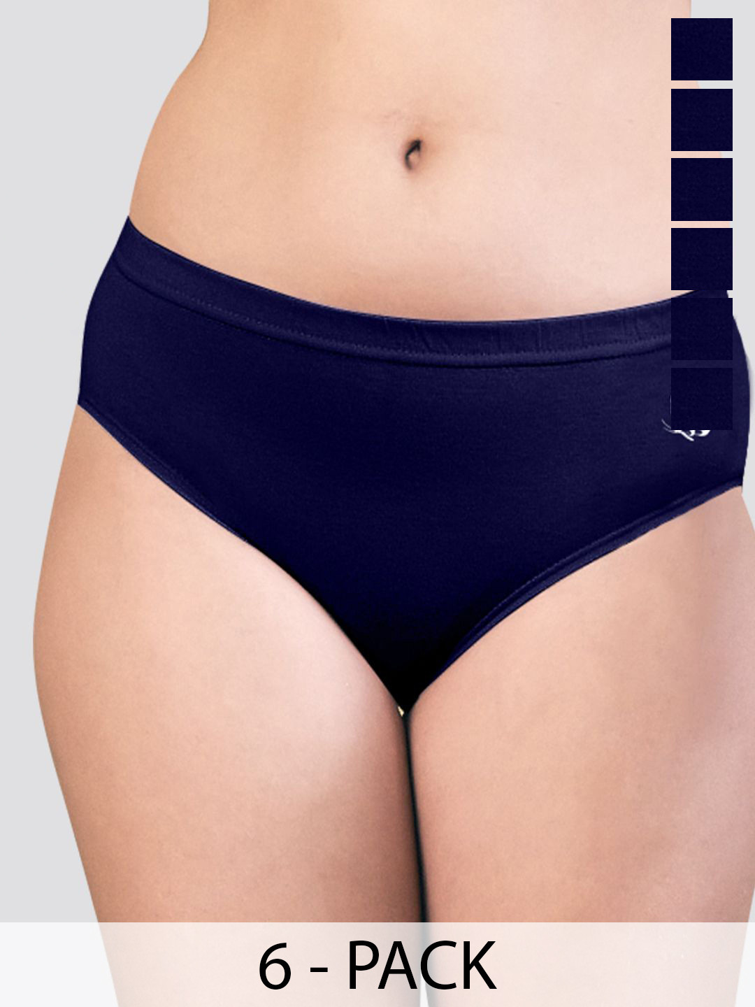 Kalyani Eve Pack Of 6 Mid-Rise Anti-Odour Hipster Briefs