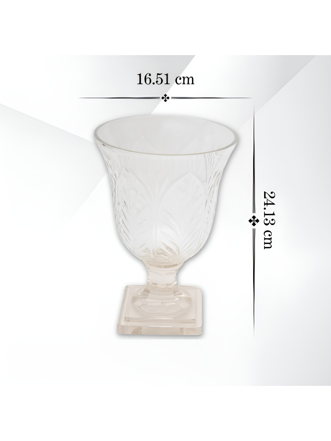 SITARRA LIVING Celestial Transparent Textured Glass FlowerGlass