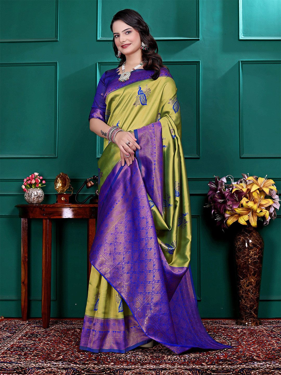 Sadika Woven Design Zari Banarasi Saree