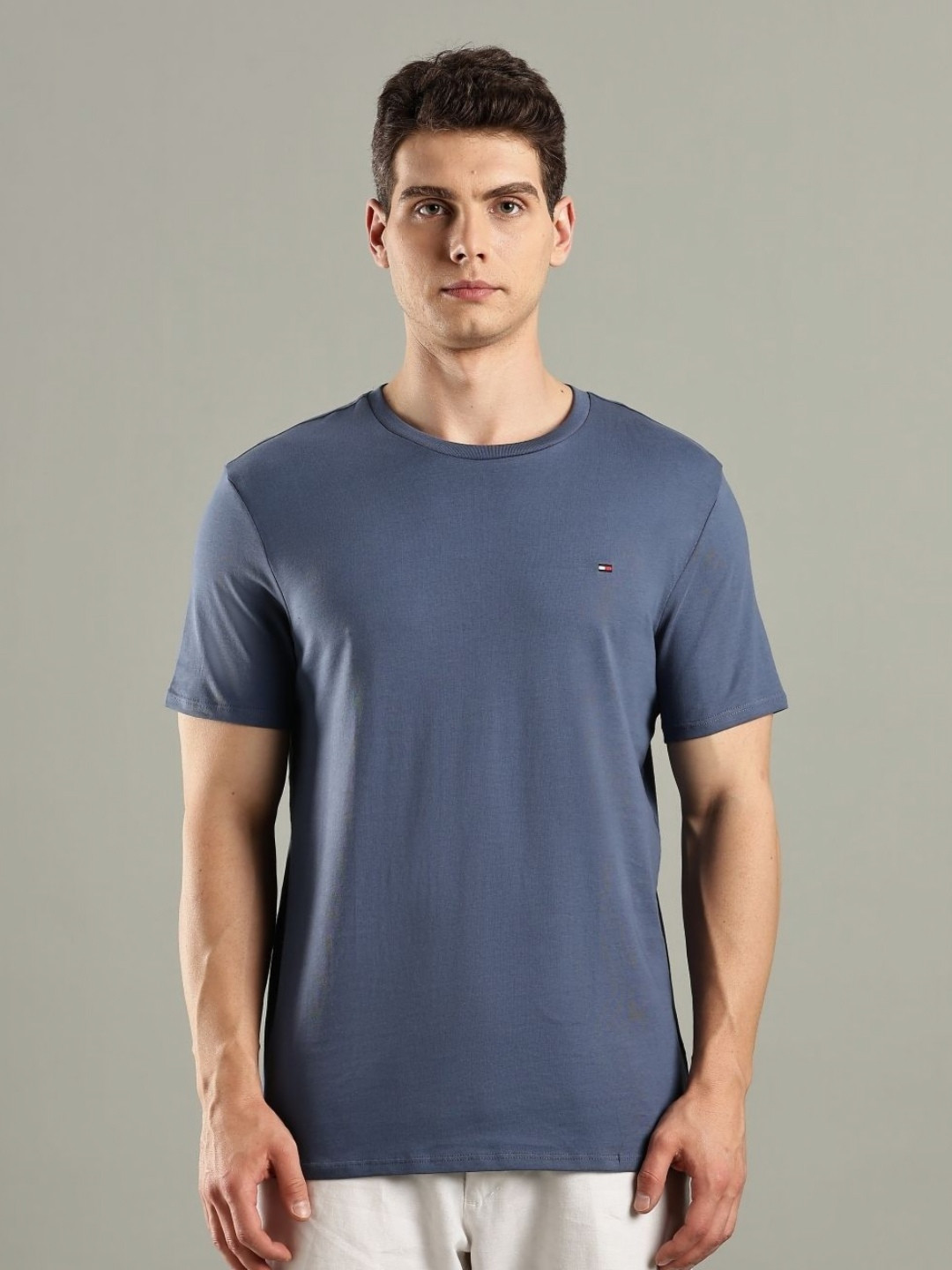 Tommy Hilfiger Round Neck Short Sleeves Cotton Casual T-Shirt