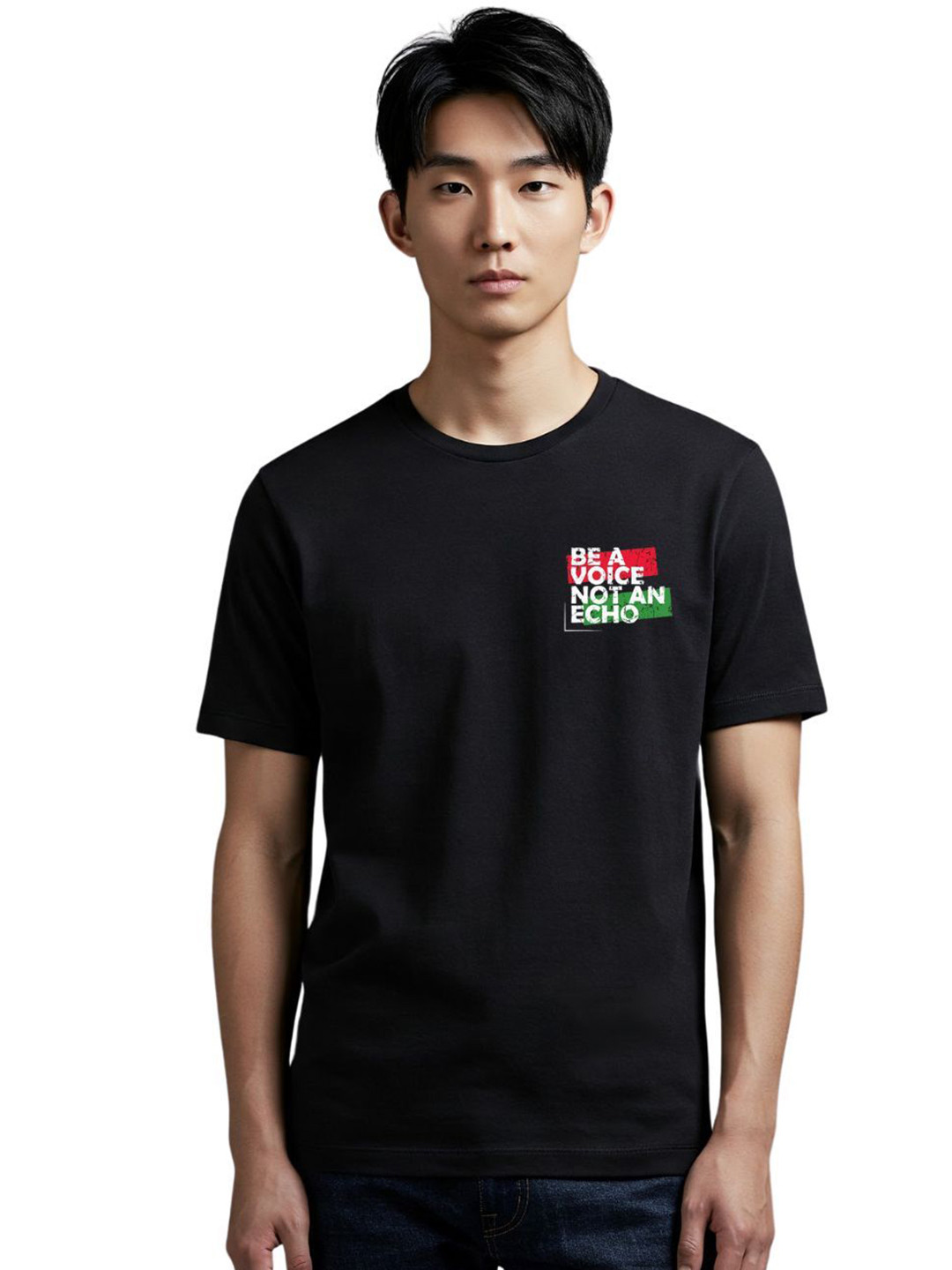 PULP Unisex Be a Voice not an Echo Typography Printed Cotton T-shirt