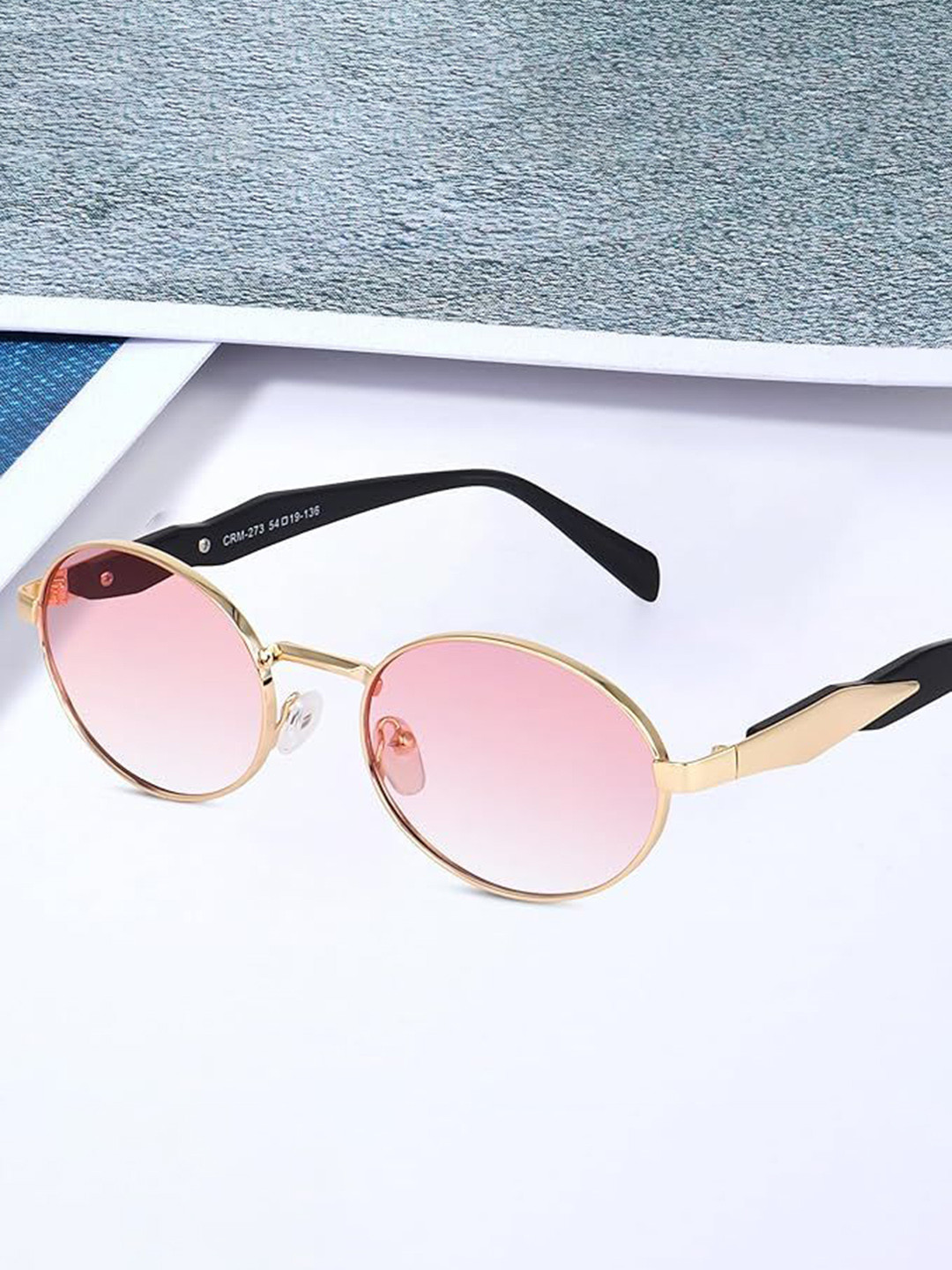 SPADEACES Unisex Retro Sunglasses SpadeAces 6120 Gold Peach