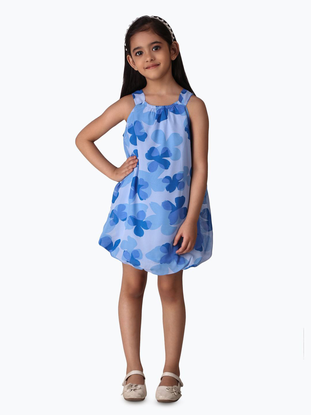 Creative Kids  Girls 1 Tie and Dye Balloon Above Knee Dress