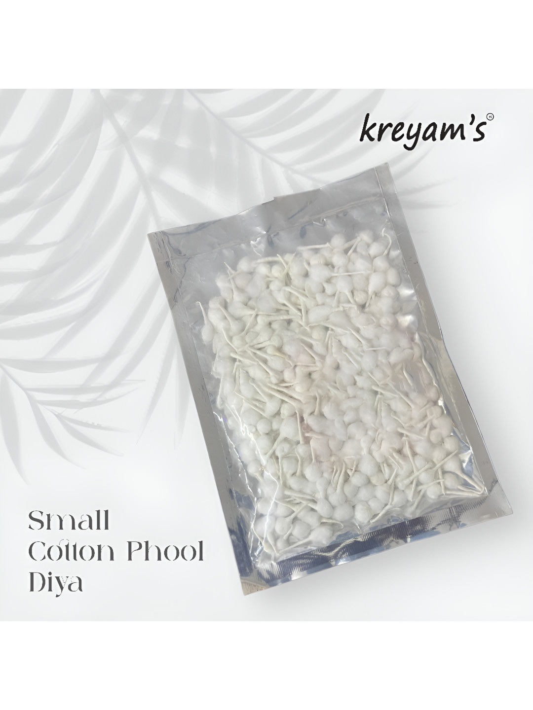 kreyam's 300Pcs White Phool Batti Heavy Round Cotton Wick