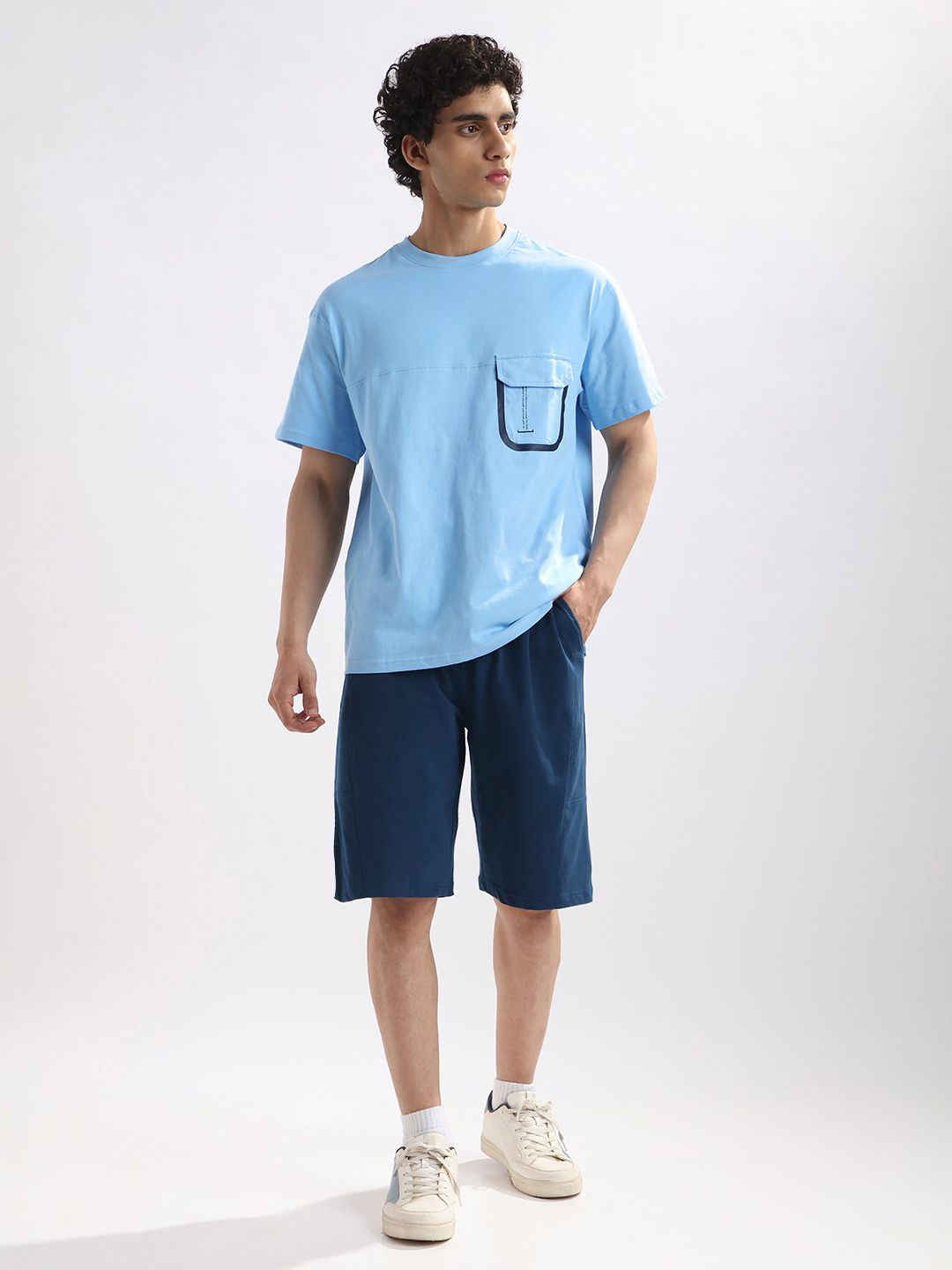NOBERO Men Oversized Elemental Duo T-Shirt & Shorts Co-Ords