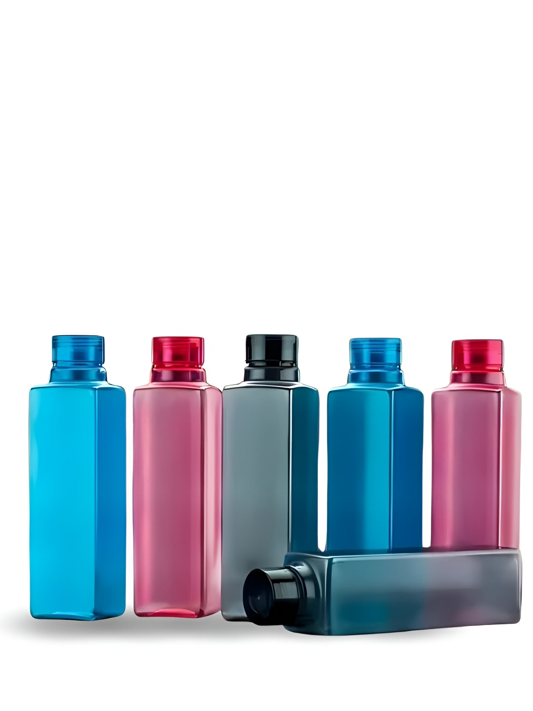 Aura Blue Plastic Spill Proof 6 Piece Water Bottle - 1L