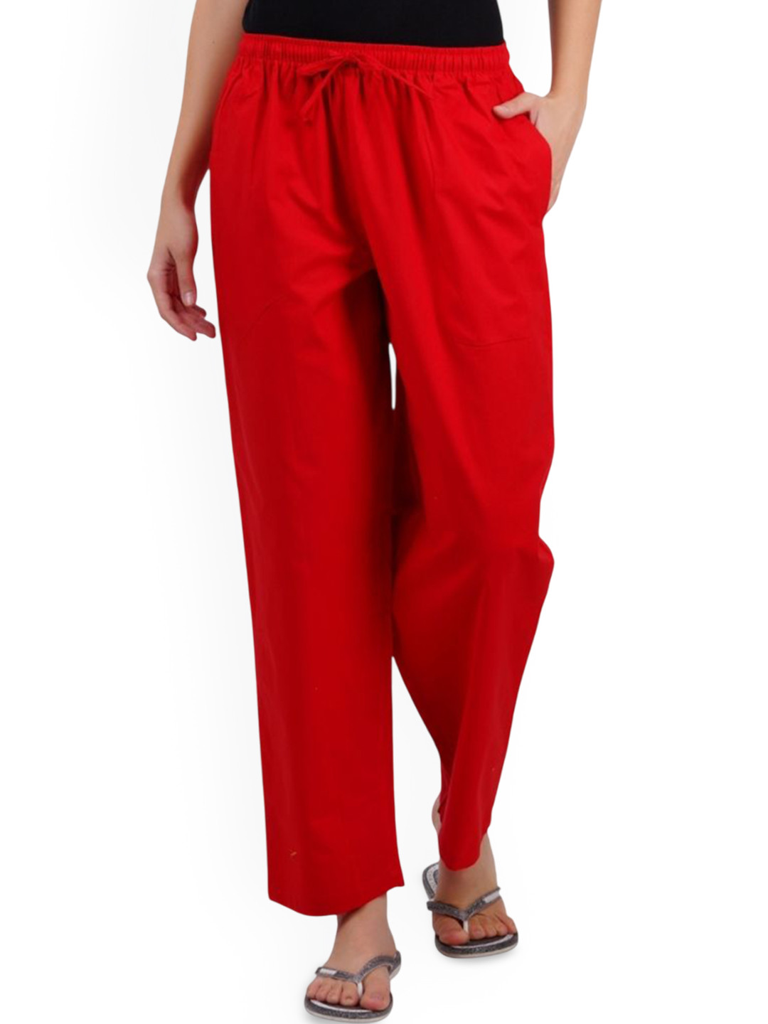 Happy Bunny Women Pure Cotton Relaxed Fit Parallel Trousers