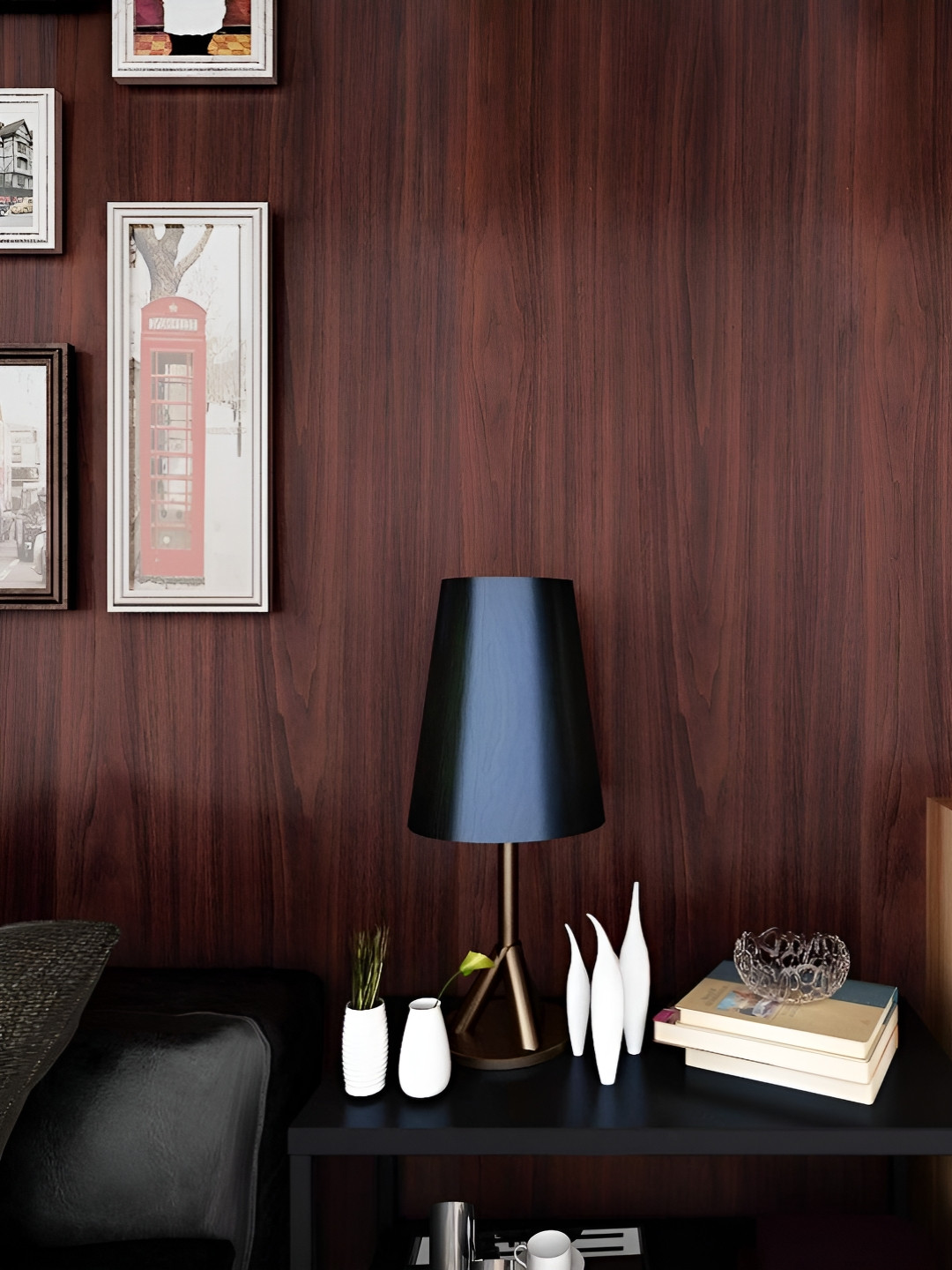 INDIAN ROYALS Brown Wooden Grain Peel & Stick Waterproof Self-Adhesive Wallpaper