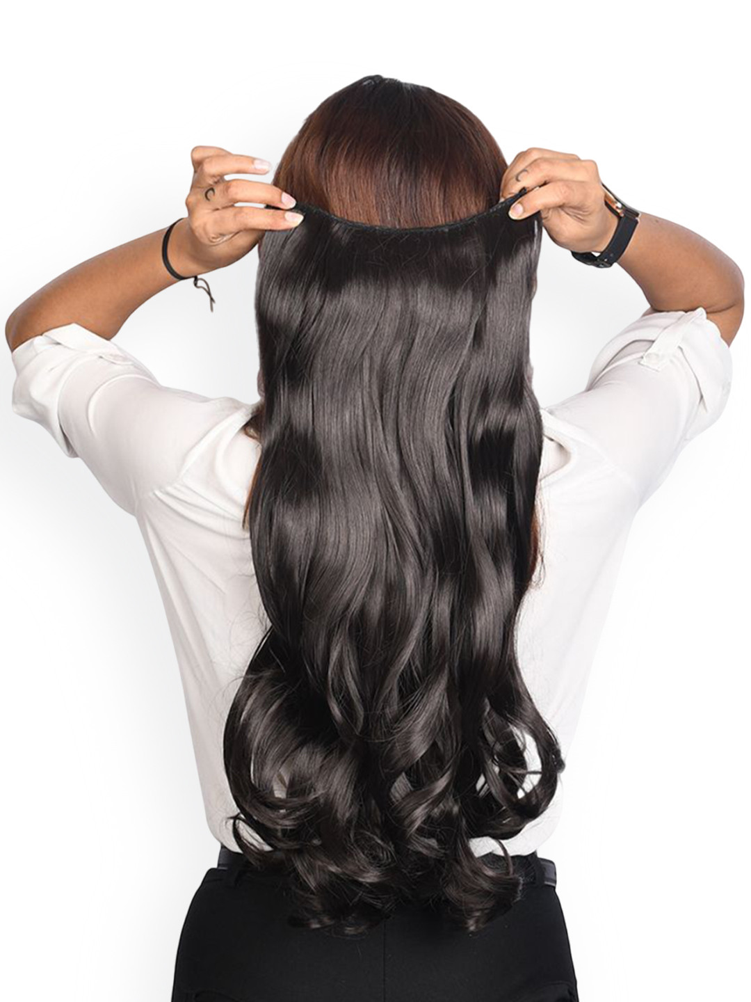 AHS 5-Clip In Curly Scalp Topper Hair Extension - Brown - 11.8 Inch