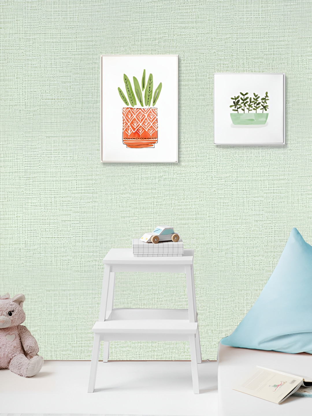 INDIAN ROYALS Green & White PVC Vinyl  Printed Self-Adhesive & Durable Wall Sticker