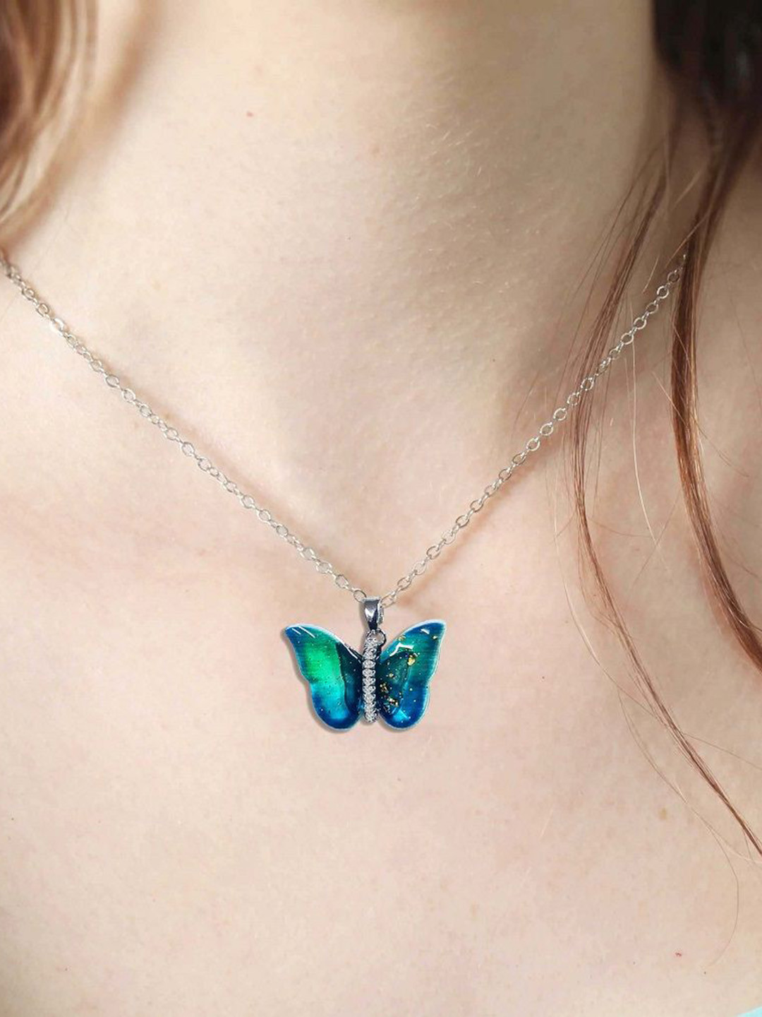 Stylewell Silver-Plated Contemporary Pendants with Chains