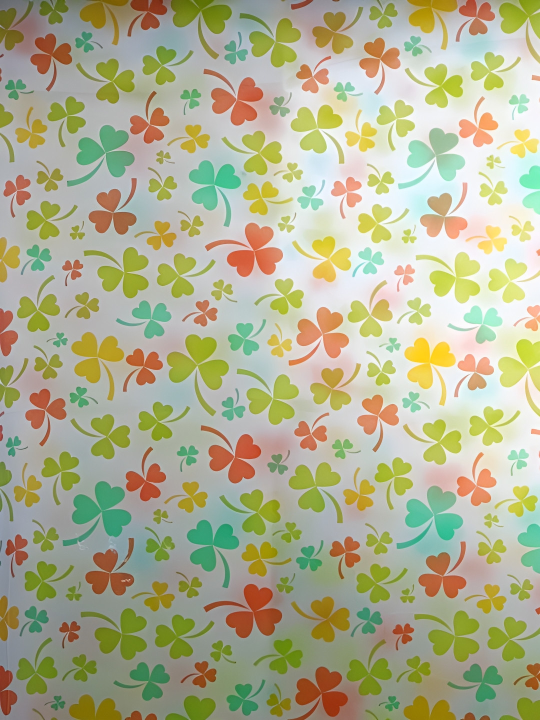 INDIAN ROYALS Green & Blue Flower Peel Printed Self-Adhesive & Durable Window Sticker