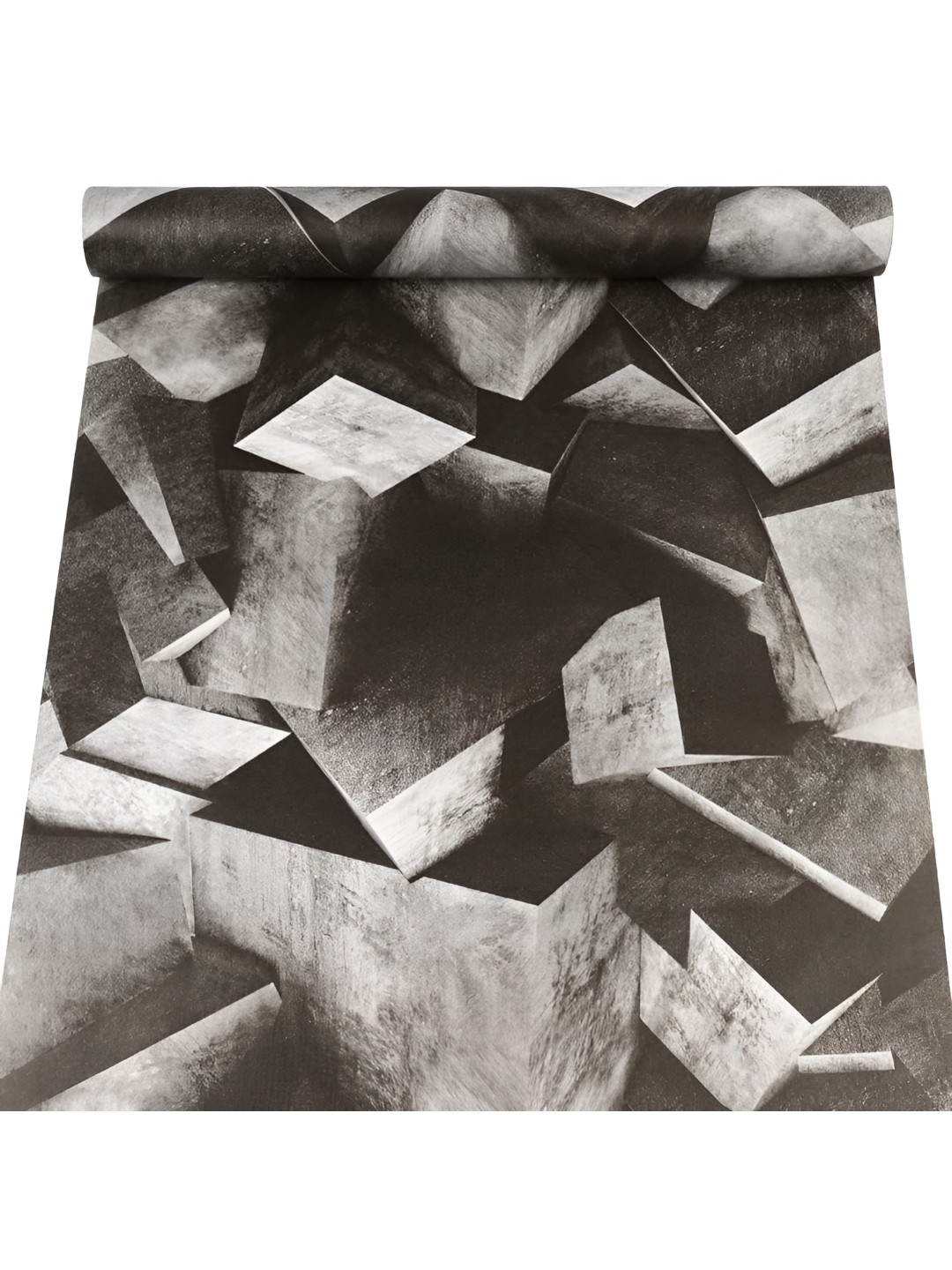 INDIAN ROYALS Grey Printed Brick Stone Design Peel & Stick Home Dcor Waterproof Wallpaper